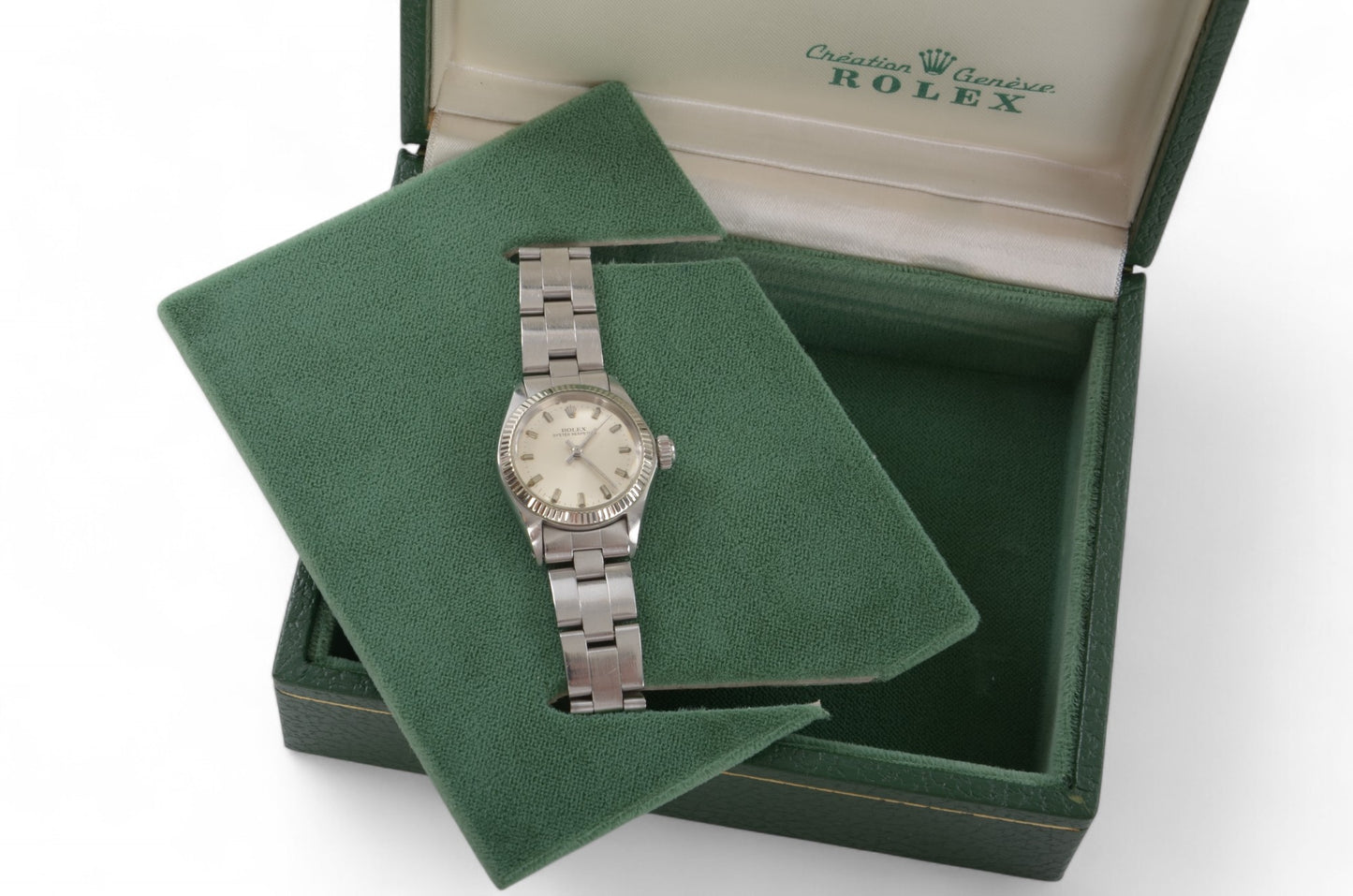 Rolex Oyster Perpetual AT Vintage Watch automatic winding 156951 Silver Dial Ladies Watch Wristwatch