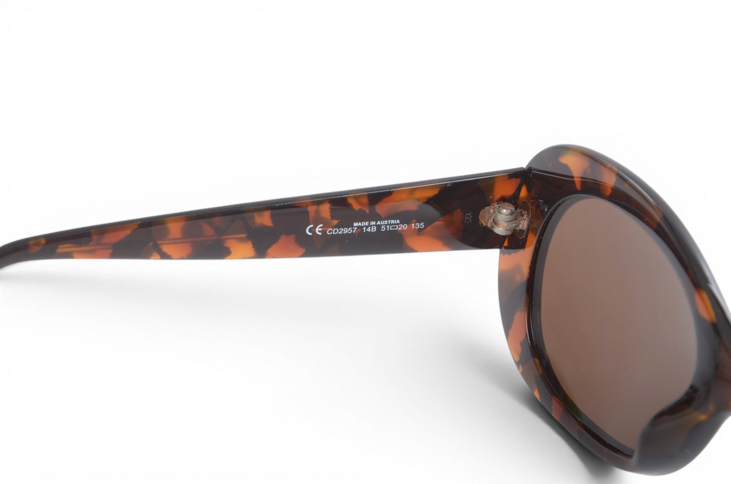 Christian Dior Sunglasses Oval frame Tortoiseshell Eyewear Glasses Logo Women's Brown Designer Classic
