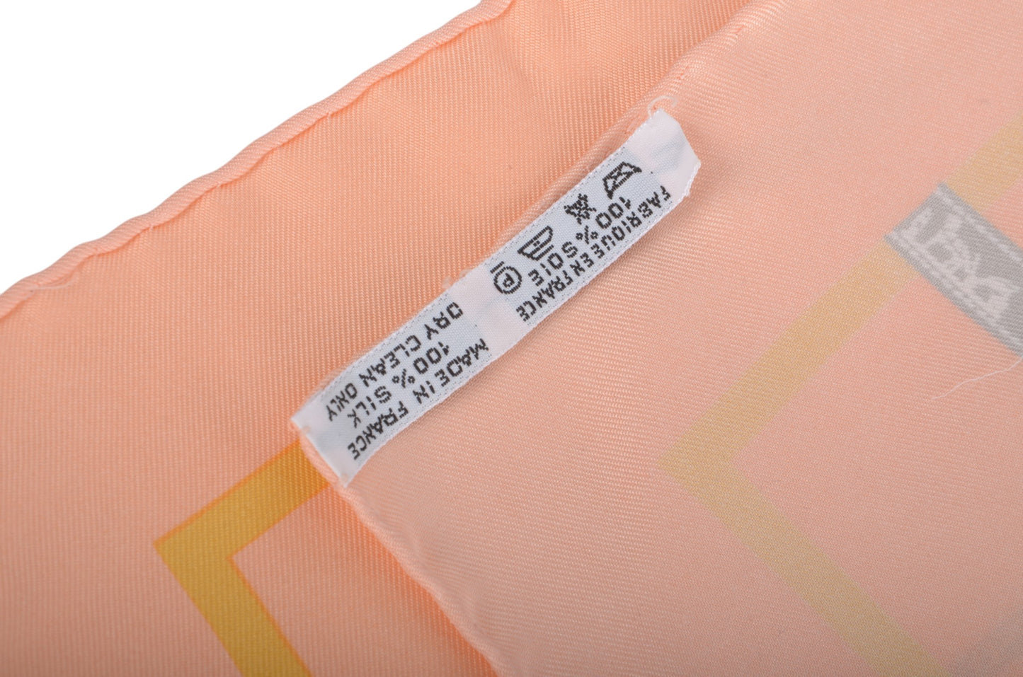 Hermès Carre Bolduc Small Scarf 100% Silk Multicolor Orange Designer Classic