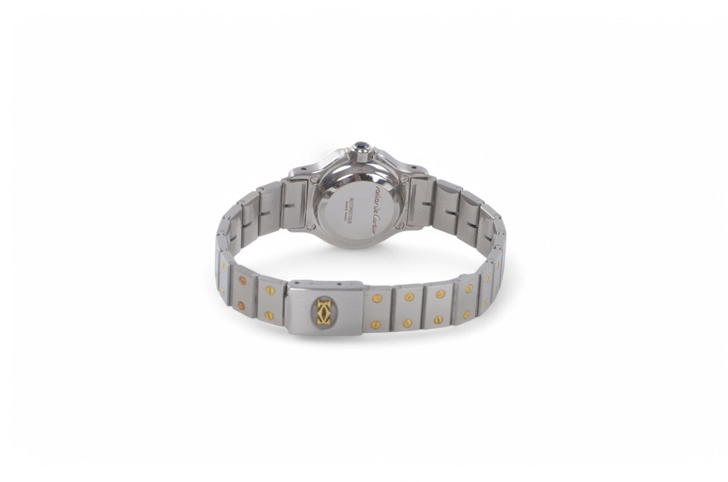 Cartier Santos Ronde Octagon Automatic SS x K18YG Yellow Gold White Dial Ladies Working SM