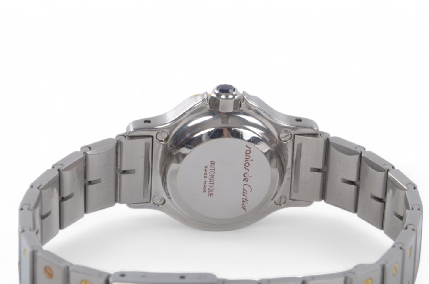 Cartier Santos Ronde Octagon Automatic SS x K18YG Yellow Gold White Dial Ladies Working SM