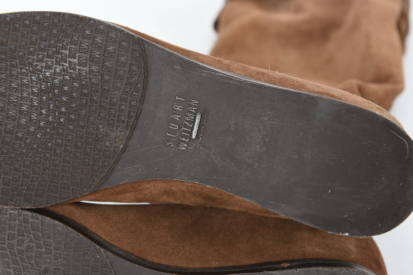 Stuart Weitzman 5050 Wedge Brown Boots Heels Suede Size 36