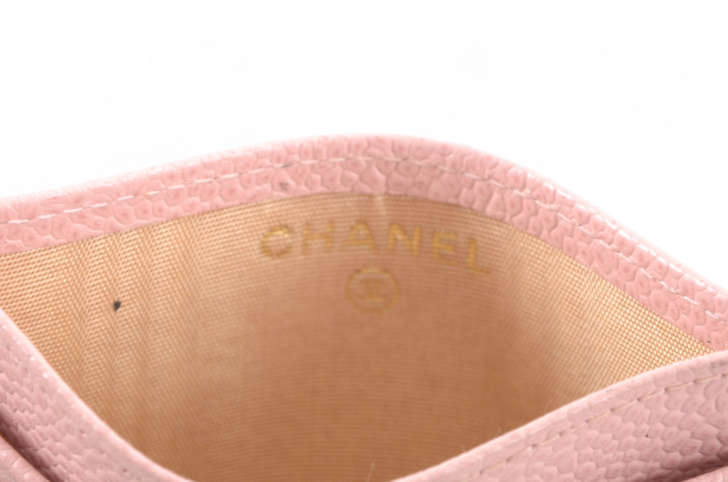 Chanel Caviar Leather Pink Card Case Wallet Holder Cardholder Vintage Designer Classic Authentic