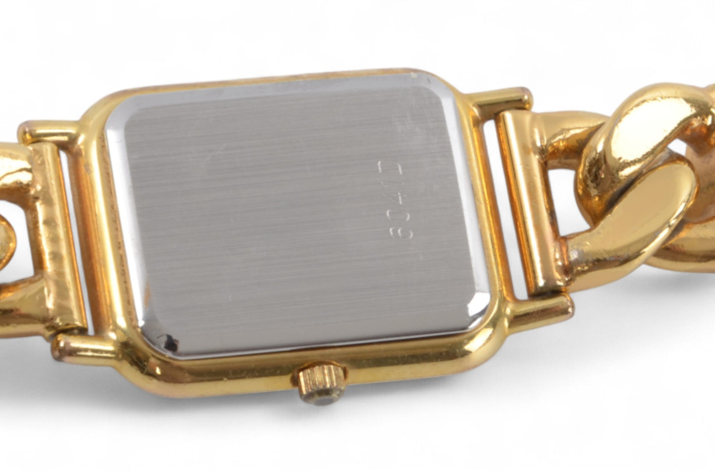 Loewe Watch Square Watch Ladies Quartz Gold tone Brown Antique Vintage Wristwatch Designer Classic