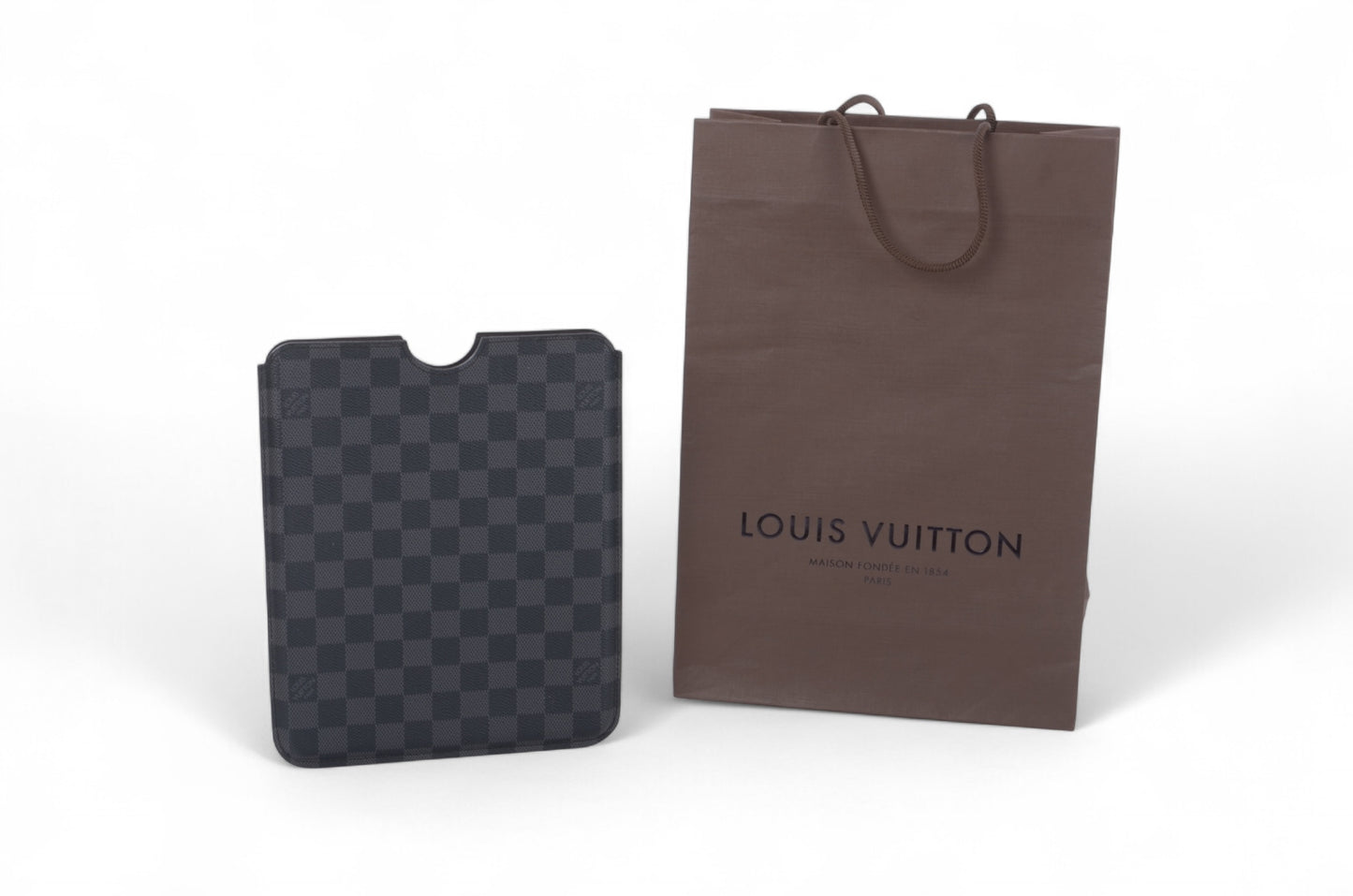 Louis Vuitton Damier Graphite iPad Hard Case Tablet Case Black Cover