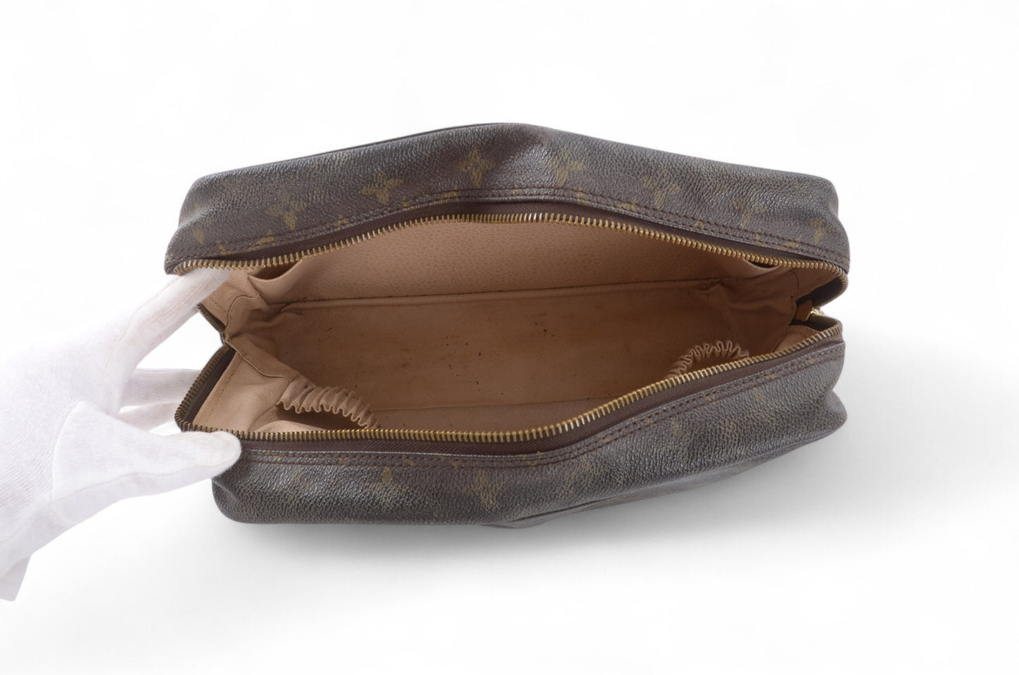 Louis Vuitton Trousse 28 Pouch Clutch Makeup Toilet Bag Monogram Vintage