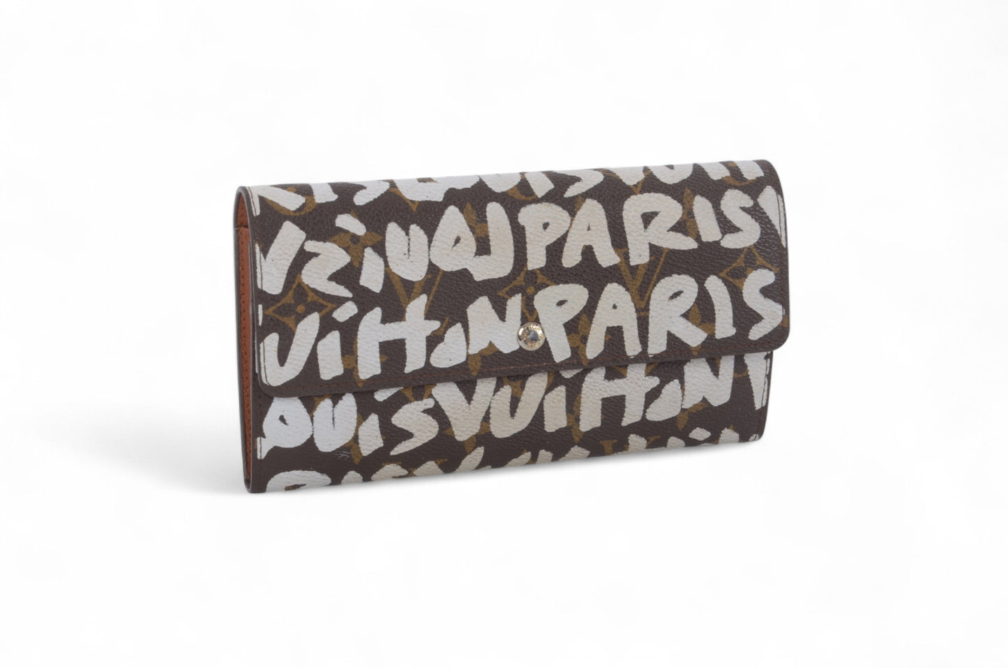 Louis Vuitton x Stephen Sprouse Graffiti Sarah Monogram Wallet Vintage Leather Canvas Brown Crossbody Bag