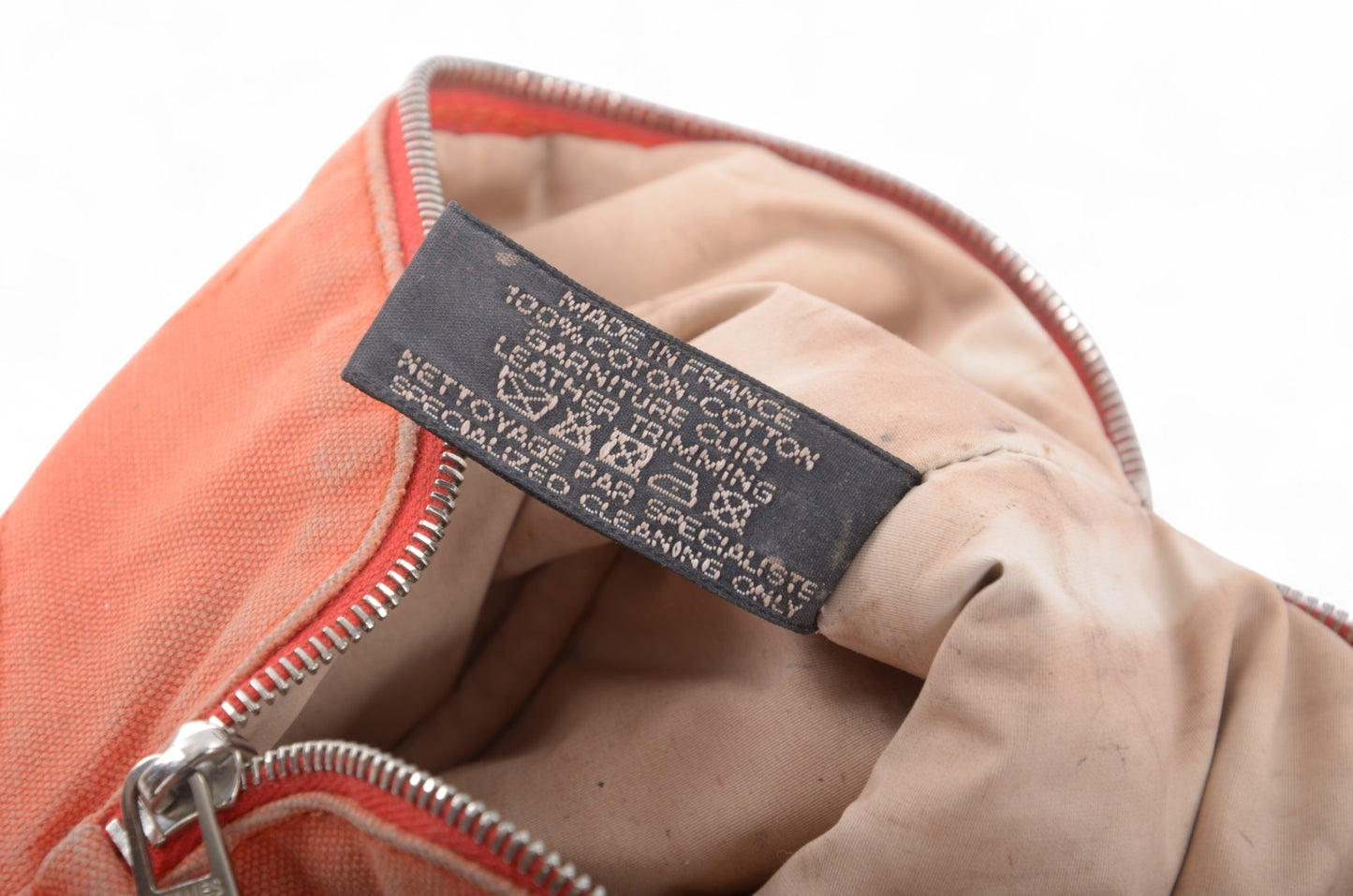 Hermès Bolide Mini Case Pouch Toiletry Make Up Bag 100% cotton Orange
