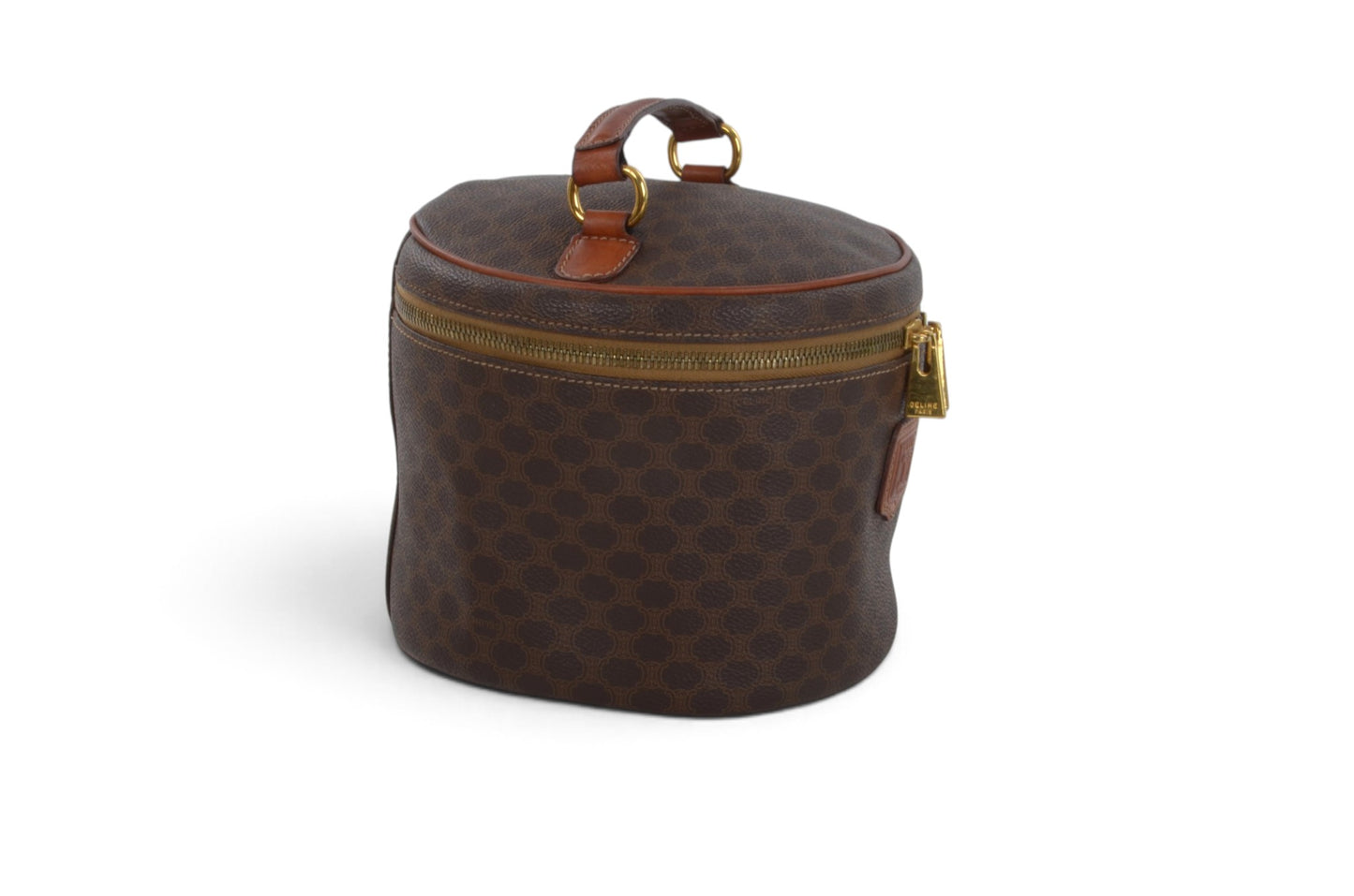 Celine Vintage Triomphe Vanity Bag Make Up Toiletry Monogram Canvas Designer Classic