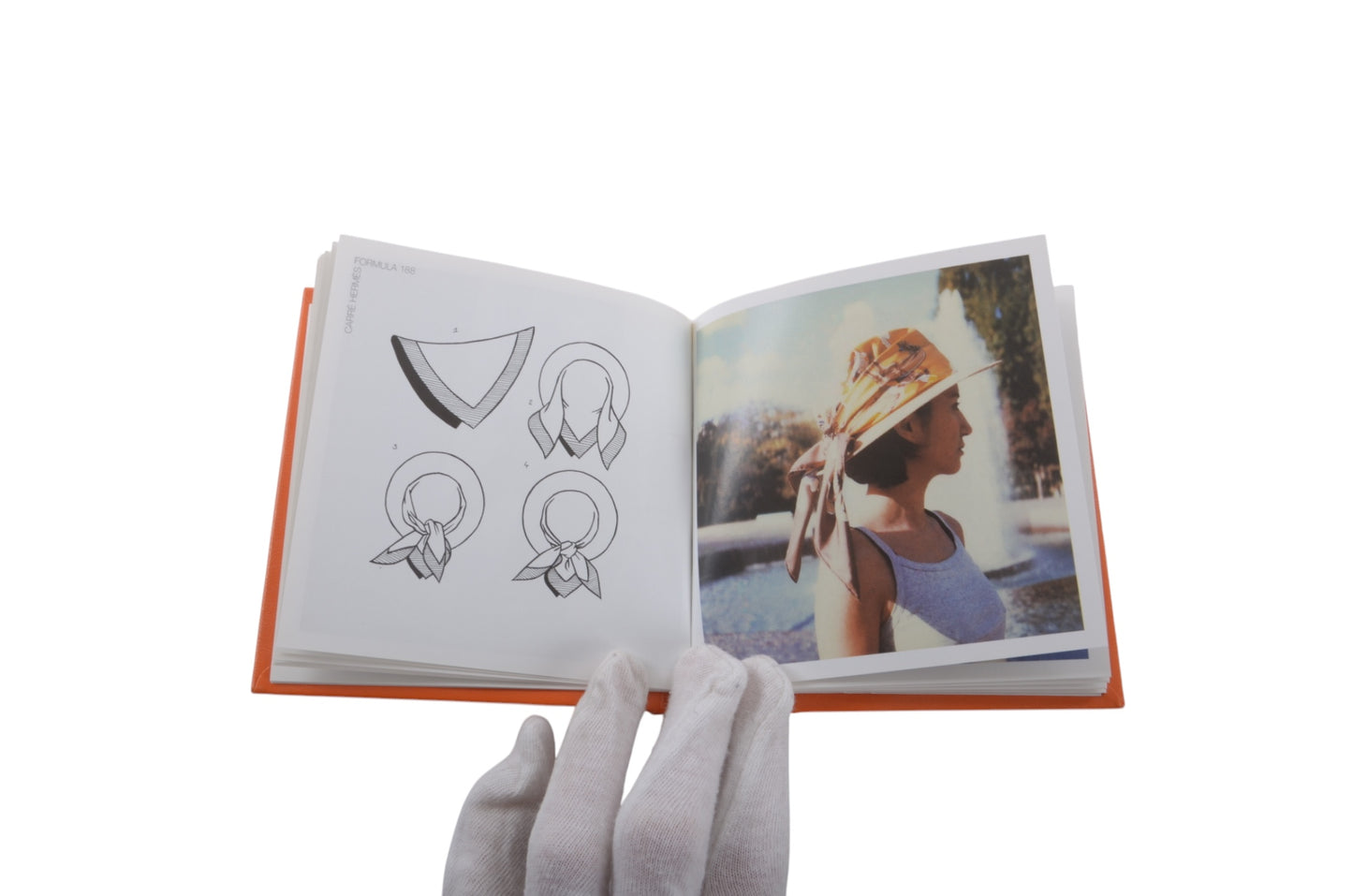 Hermès Le Carre Scarf Guide Hardcover Book Knotting Book Fashion Accessories Gift Orange Decor