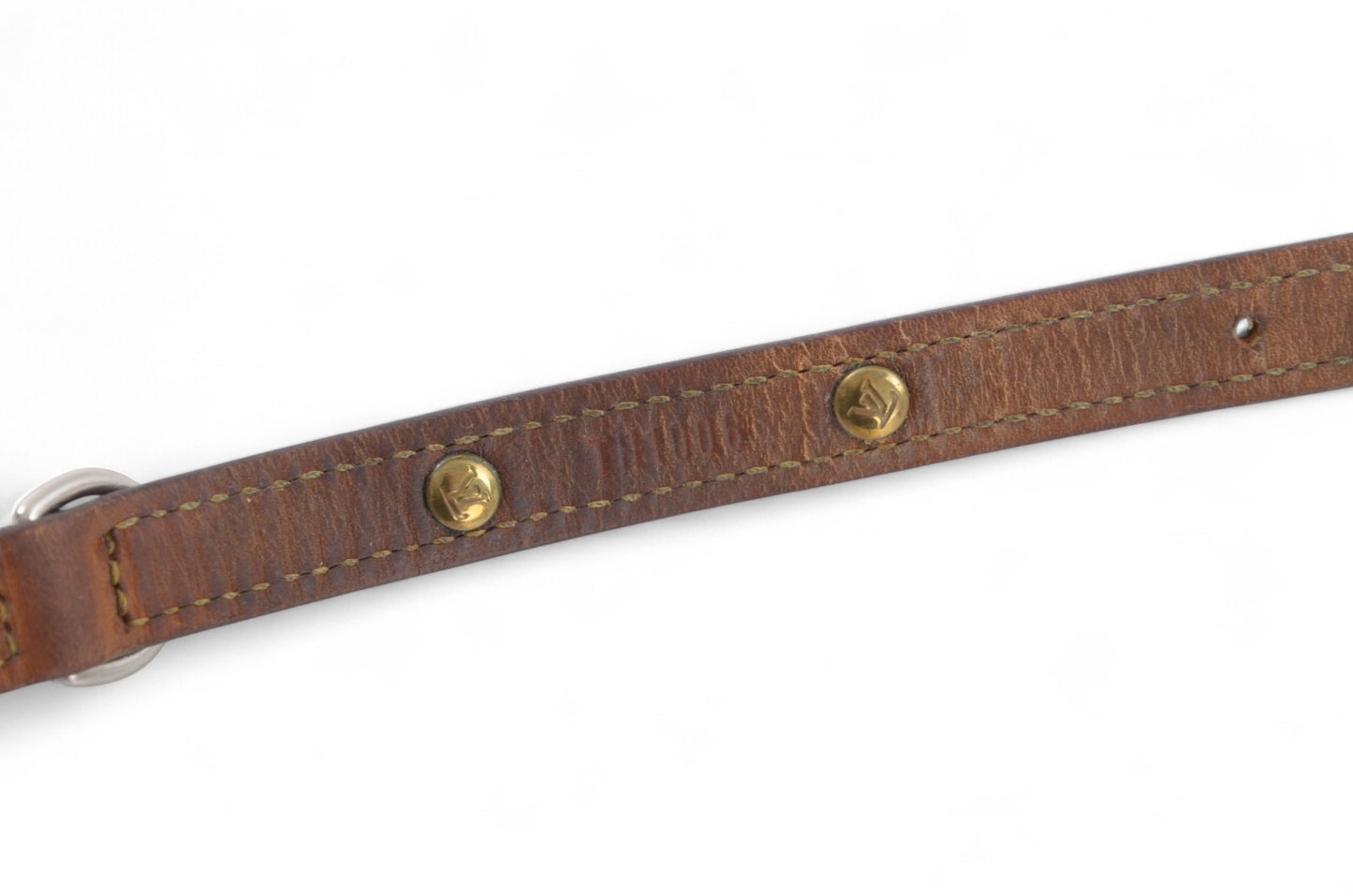 Louis Vuitton Monogram Canvas Leather Baxter Pet Cat Dog Collar Leather