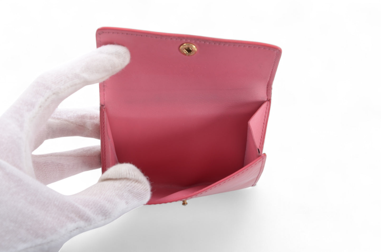 Louis Vuitton Monogram Vernis Ludlow Cardholder Coin Case Coin Purse Pink Wallet Vintage Patent Leather