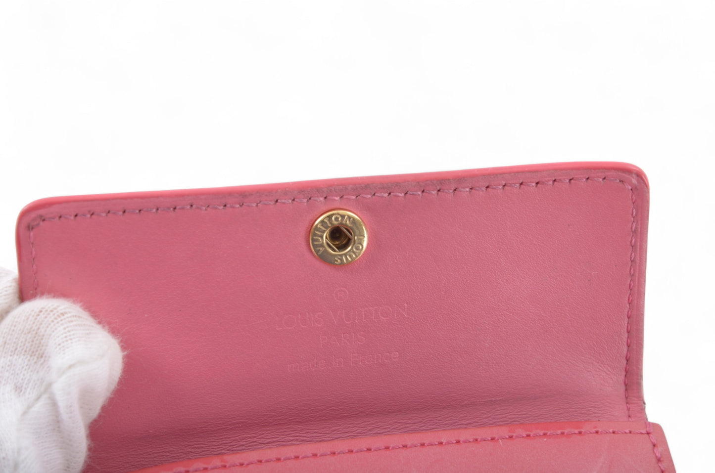 Louis Vuitton Monogram Vernis Ludlow Cardholder Coin Case Coin Purse Pink Wallet Vintage Patent Leather