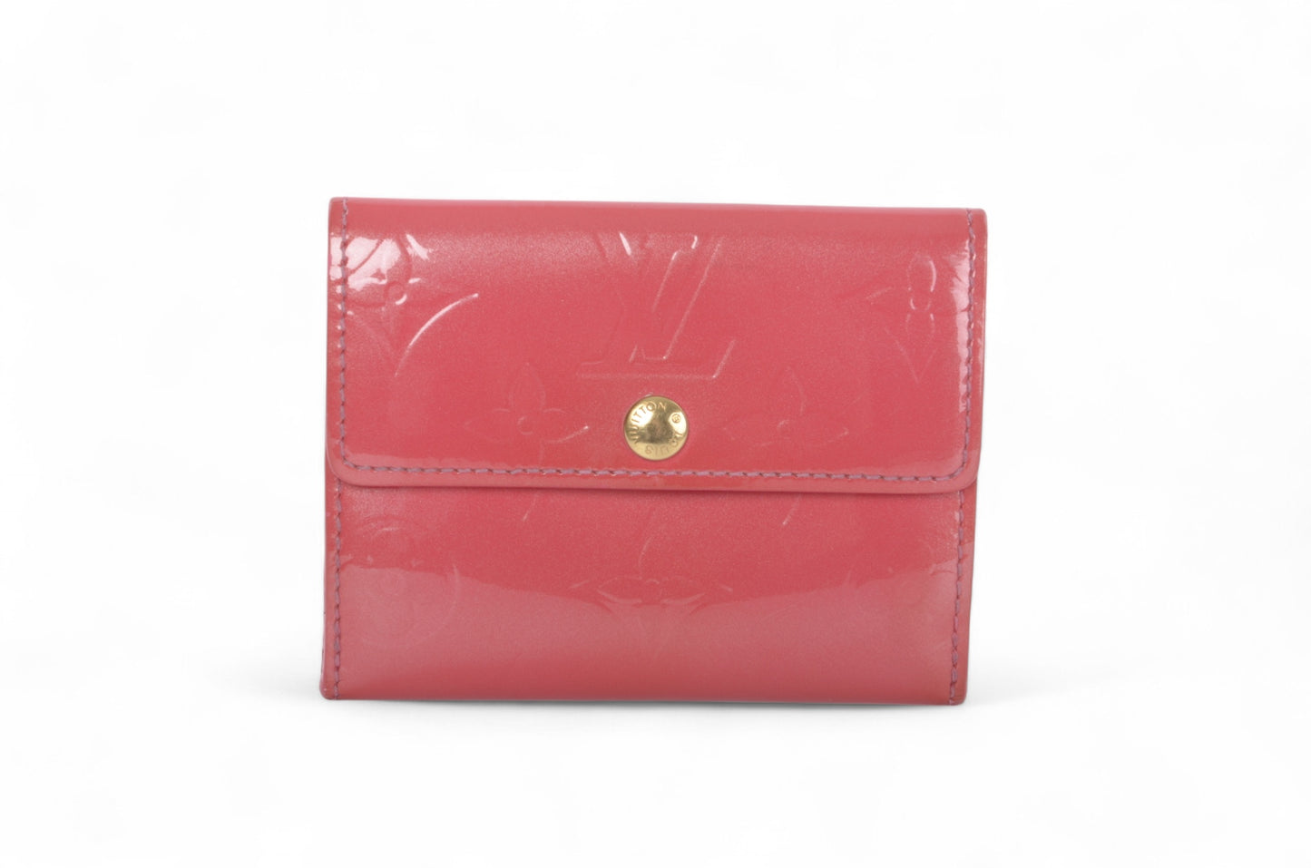 Louis Vuitton Monogram Vernis Ludlow Cardholder Coin Case Coin Purse Pink Wallet Vintage Patent Leather