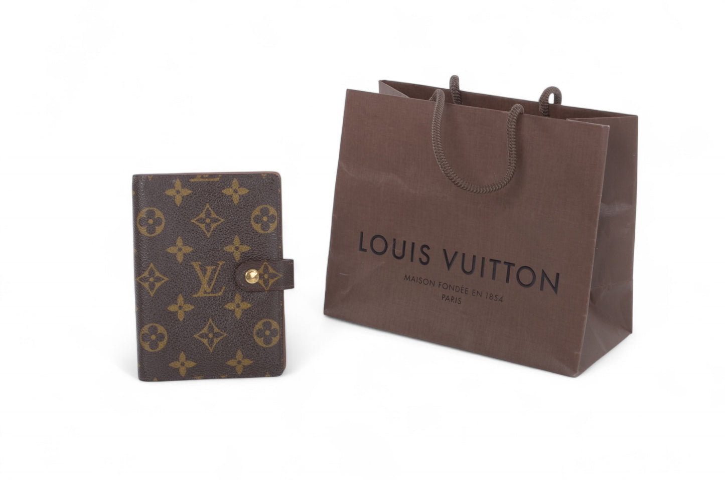 Louis Vuitton Monogram Canvas Agenda PM Filofax Calendar Cover Book Case Vintage
