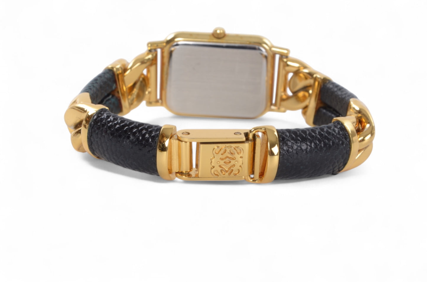 Loewe Watch Square Ladies Quartz Gold Color Antique Vintage Wristwatch