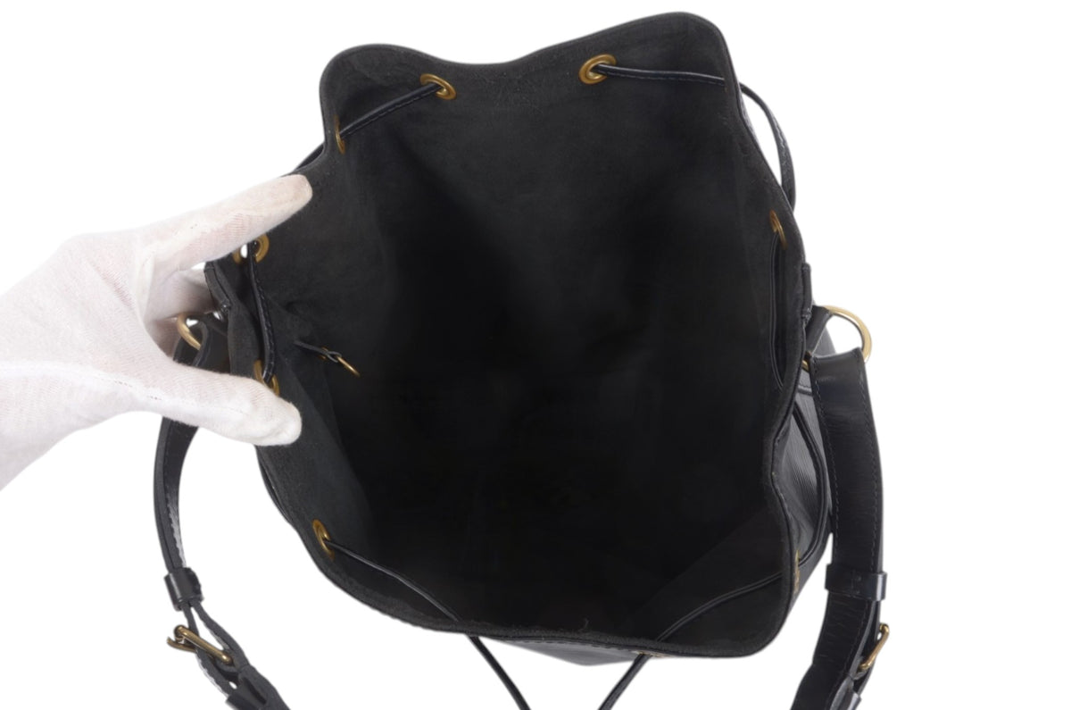 Louis Vuitton Noe Shoulder Bag Epi Leather Black Vintage Designer Classic