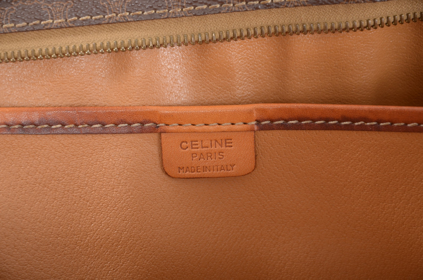 Celine Vintage Triomphe Business Laptop Document Bag Briefcase Clutch Macadam Monogram