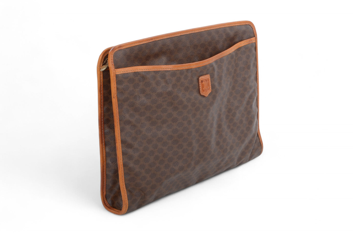 Celine Vintage Triomphe Business Laptop Document Bag Briefcase Clutch Macadam Monogram
