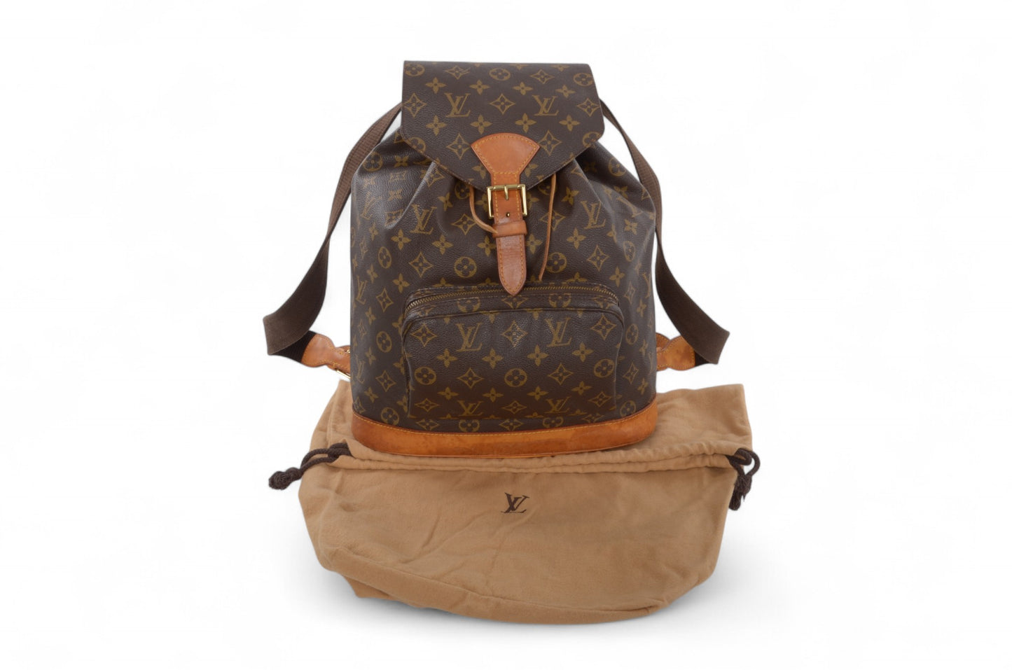 Louis Vuitton Monogram Canvas Montsouris GM Backpack Bag Vintage