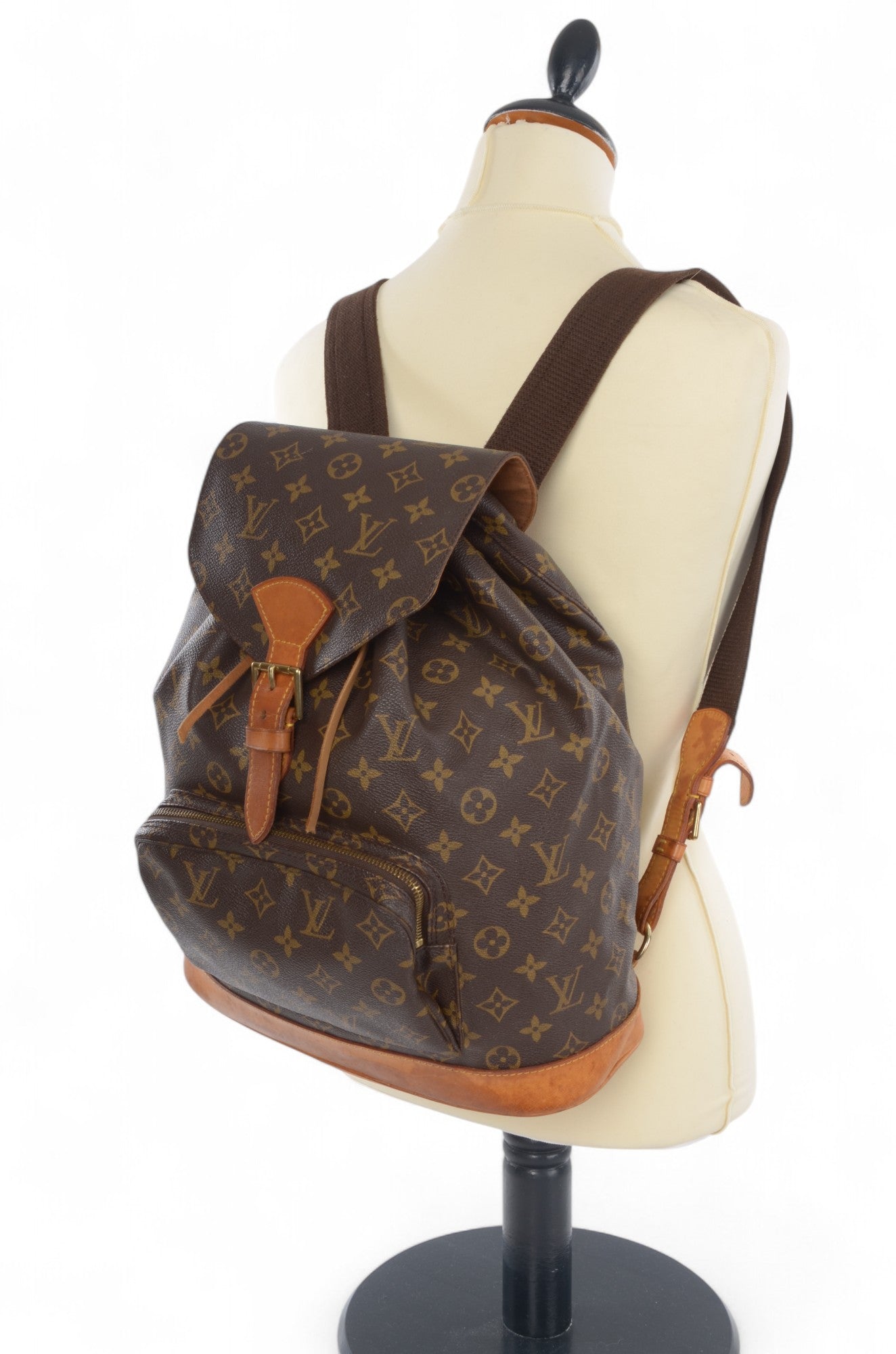 Louis Vuitton Monogram Canvas Montsouris GM Backpack Bag Vintage