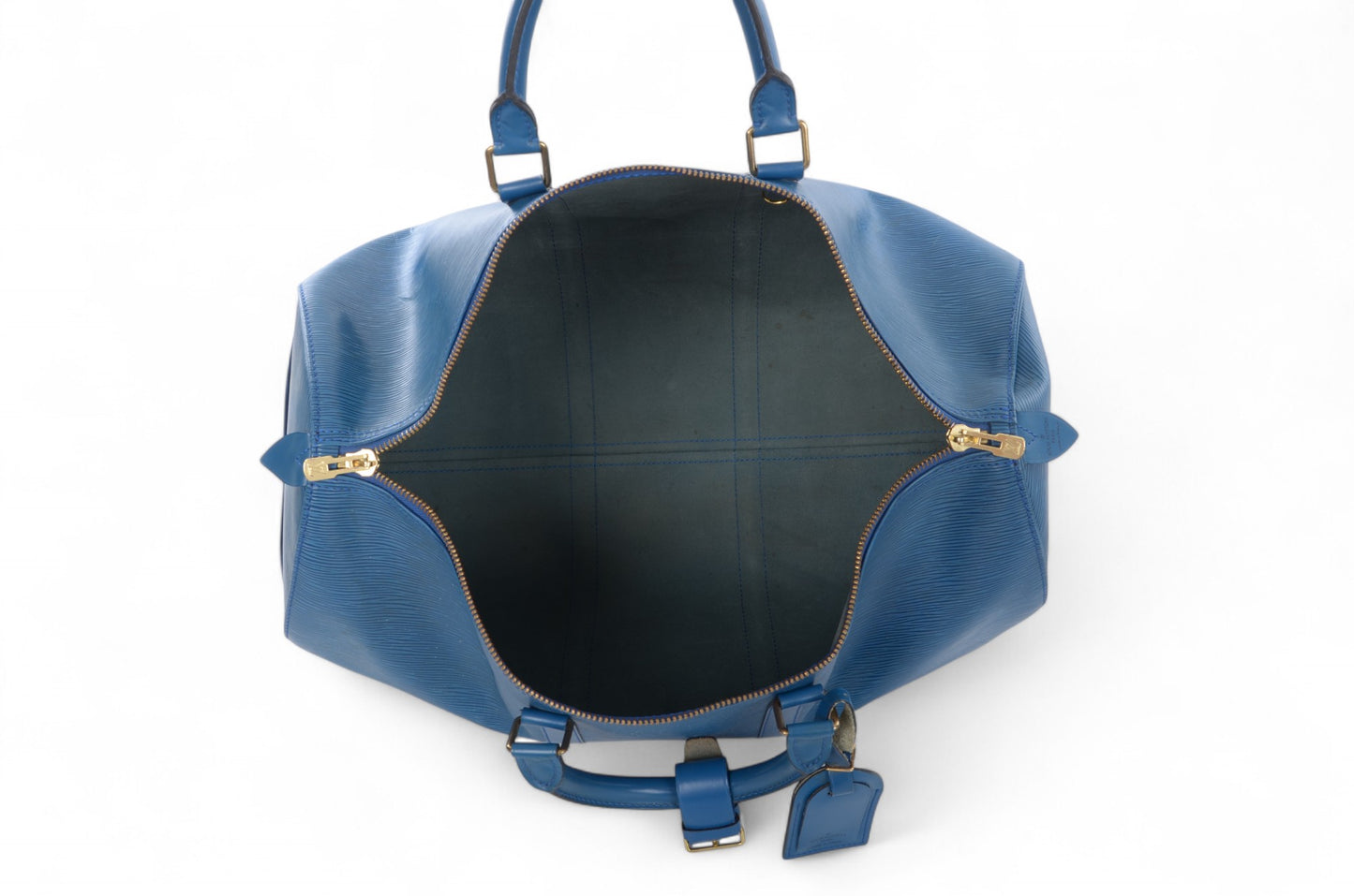 Louis Vuitton Epi Keepall 50 Toledo Blue Boston Bag Travel Bag Epi Leather Vintage