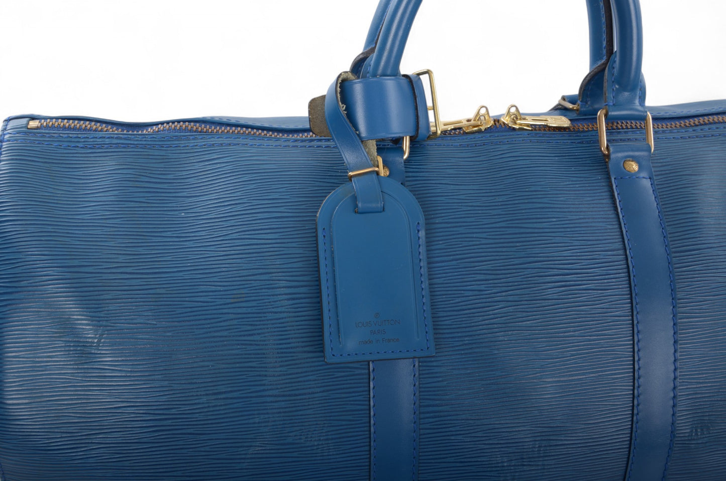 Louis Vuitton Epi Keepall 50 Toledo Blue Boston Bag Travel Bag Epi Leather Vintage