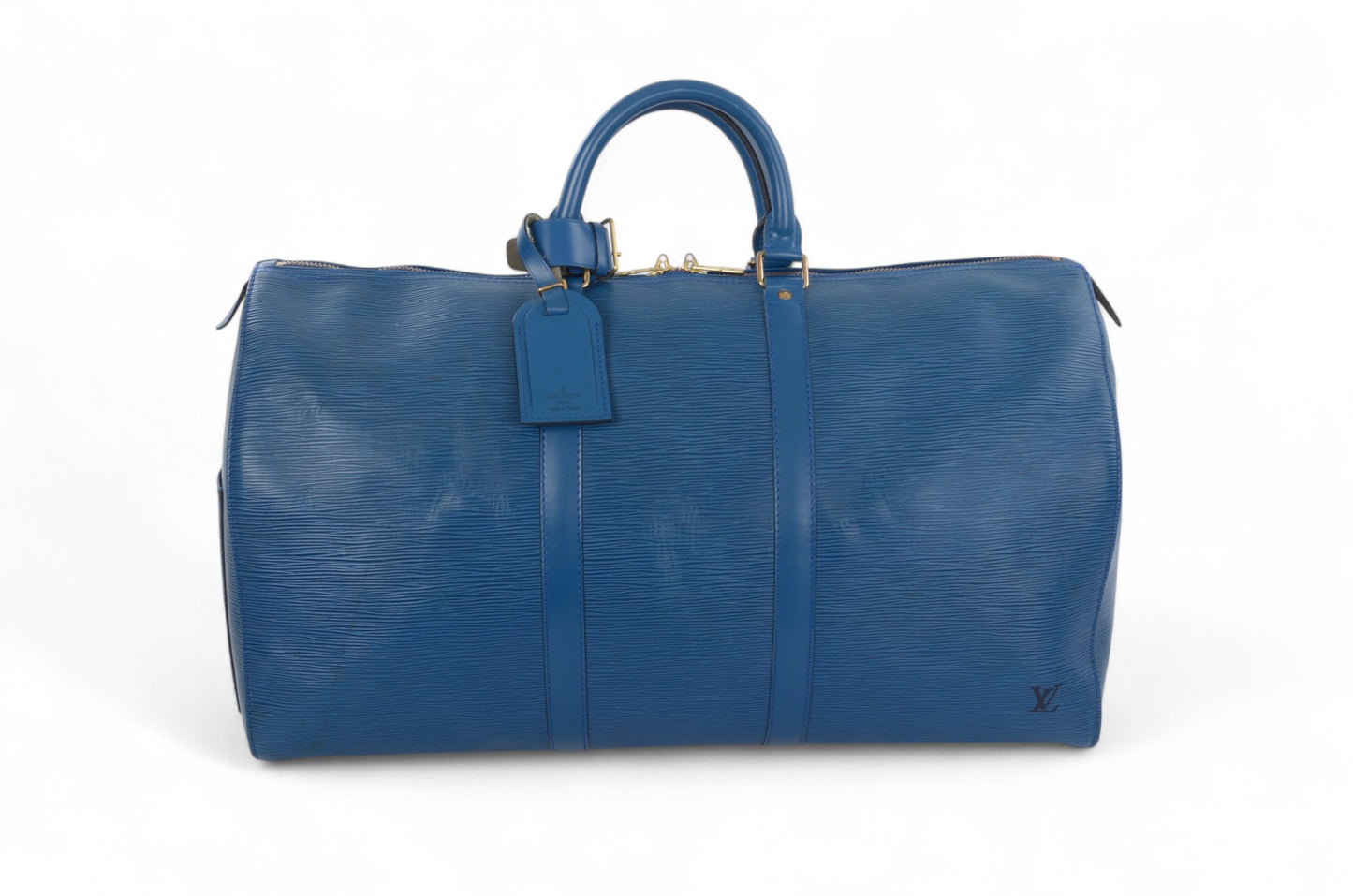 Louis Vuitton Epi Keepall 50 Toledo Blue Boston Bag Travel Bag Epi Leather Vintage