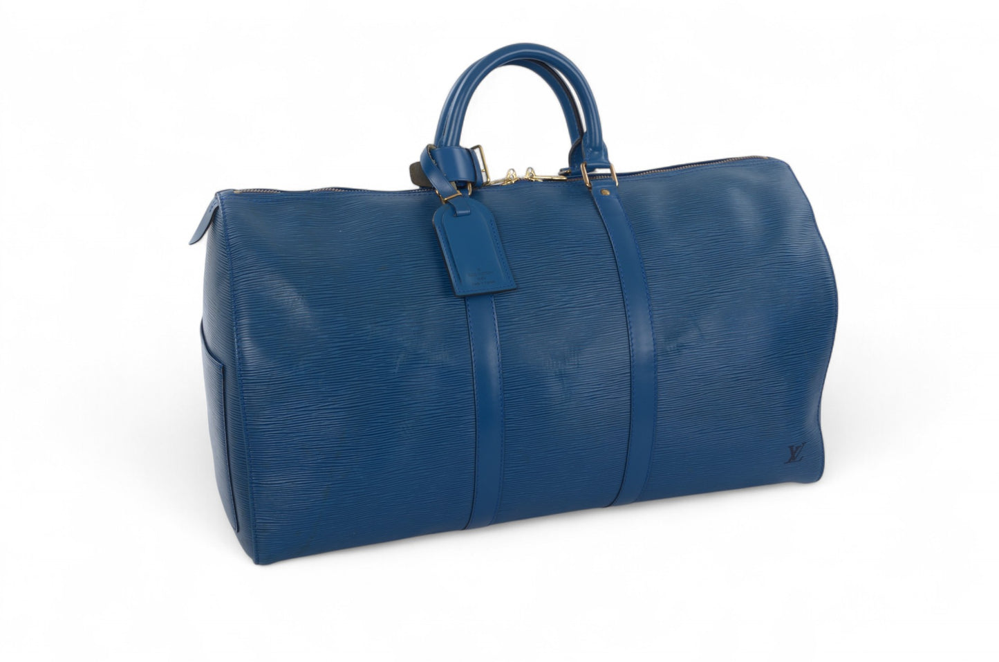 Louis Vuitton Epi Keepall 50 Toledo Blue Boston Bag Travel Bag Epi Leather Vintage