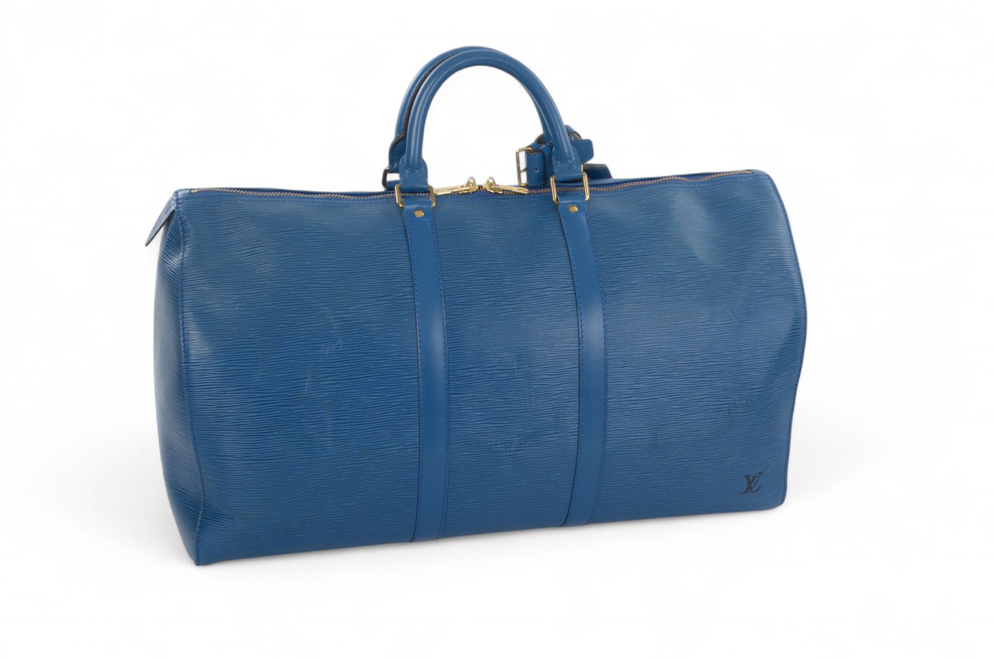 Louis Vuitton Epi Keepall 50 Toledo Blue Boston Bag Travel Bag Epi Leather Vintage