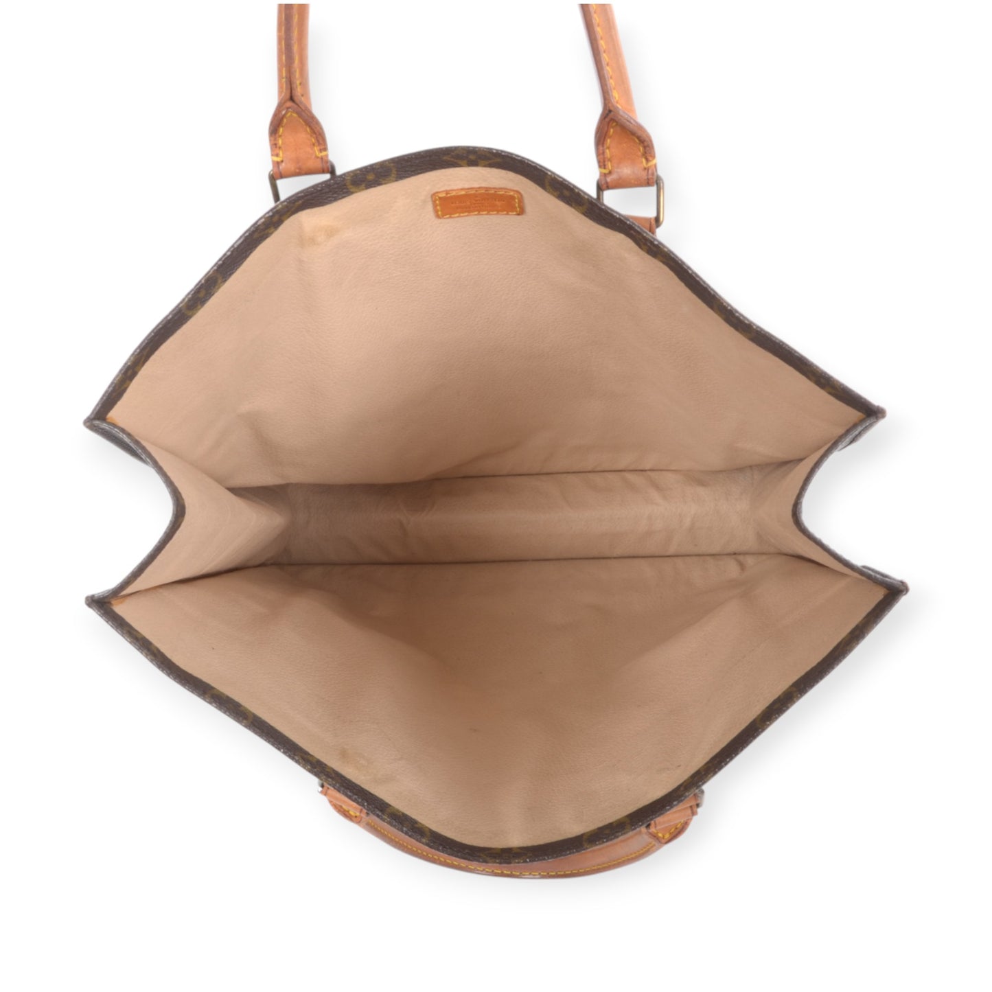 Louis Vuitton Sac Plat Handbag Monogram Canvas Bag Vintage Designer Classic