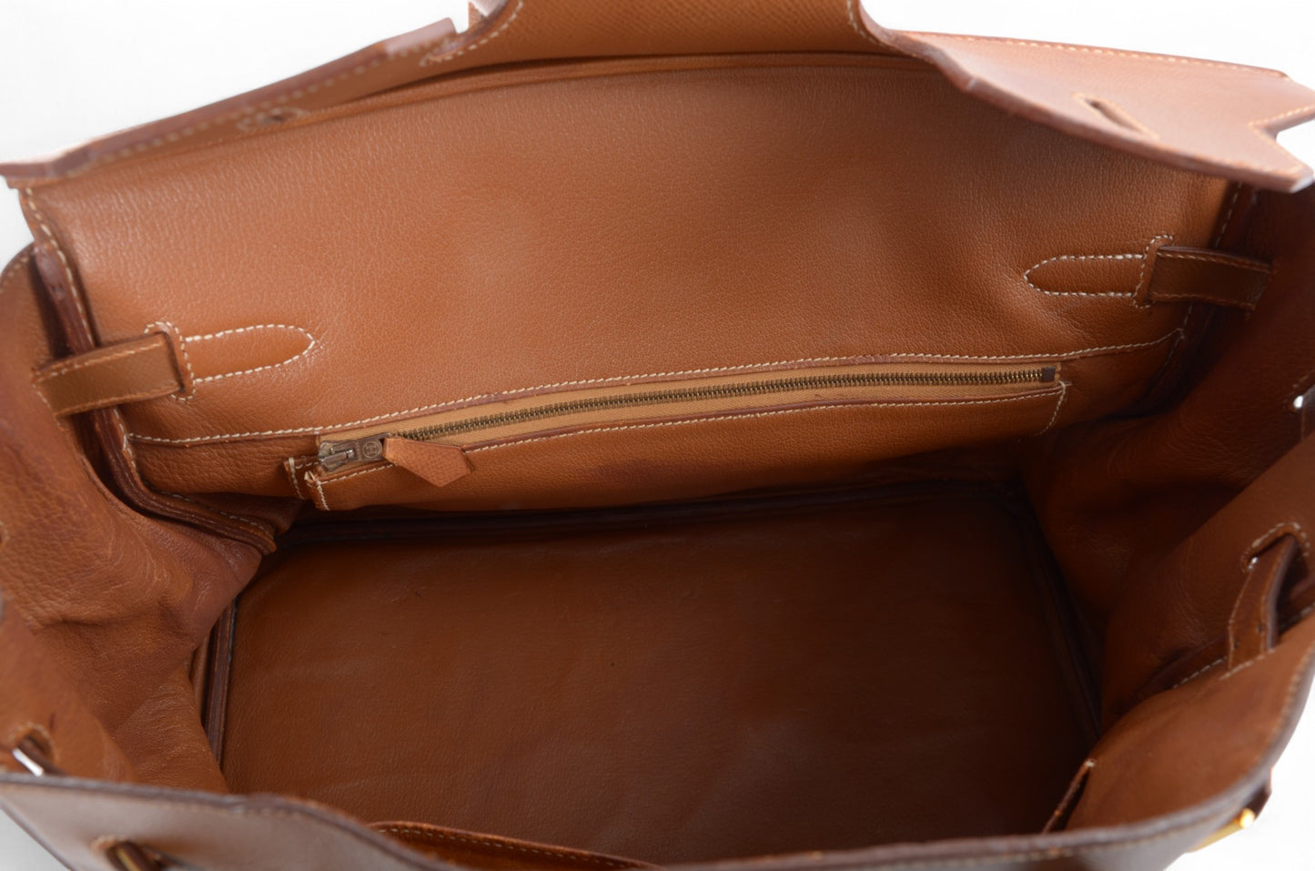 Hermès Birkin 35 Courchevel Gold Hardware Y stamp Brown Leather Handbag Vintage