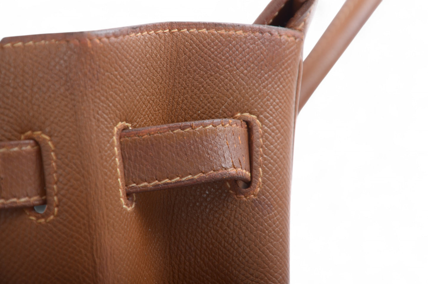 Hermès Birkin 35 Courchevel Gold Hardware Y stamp Brown Leather Handbag Vintage