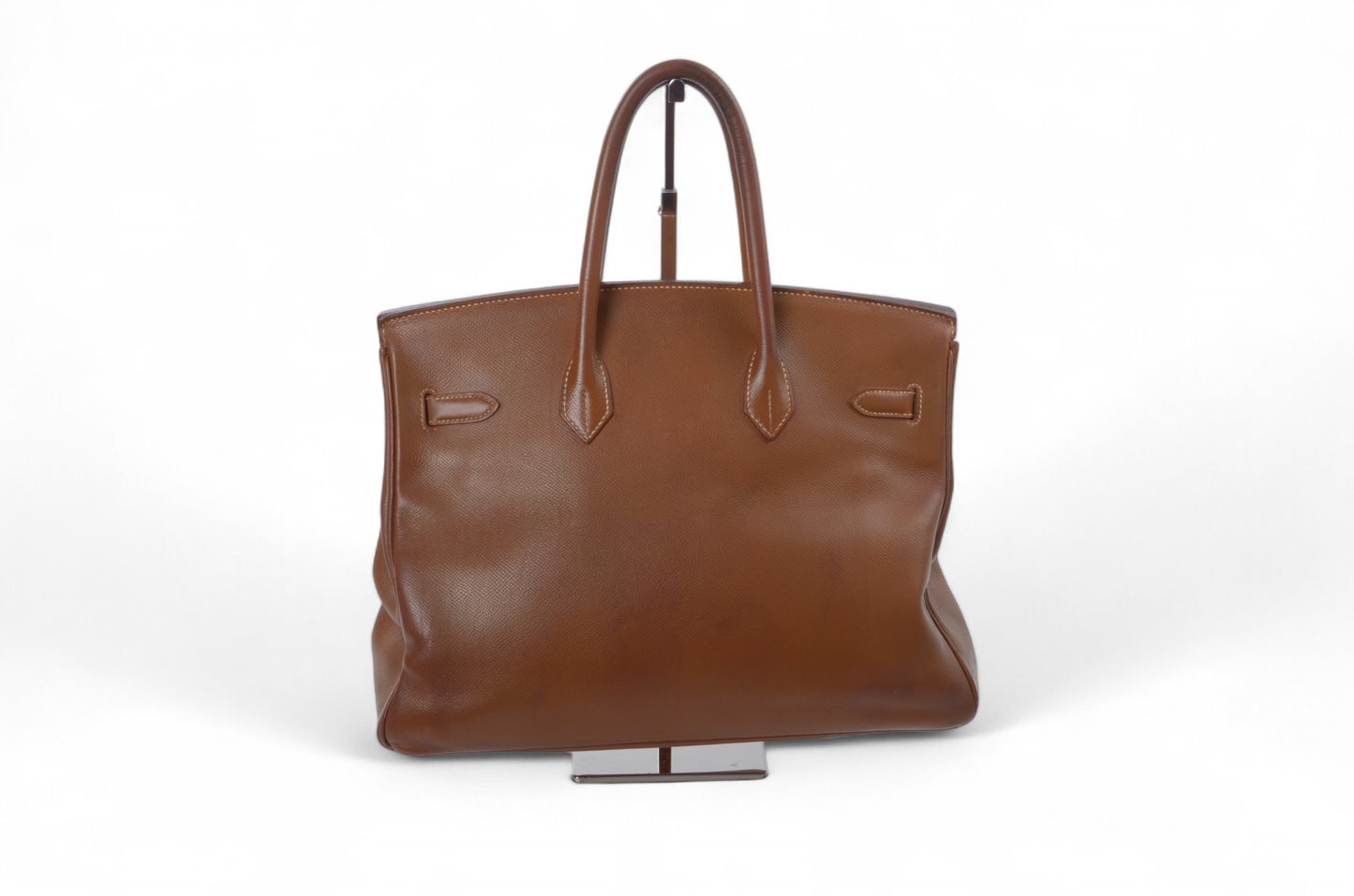 Hermès Birkin 35 Courchevel Gold Hardware Y stamp Brown Leather Handbag Vintage