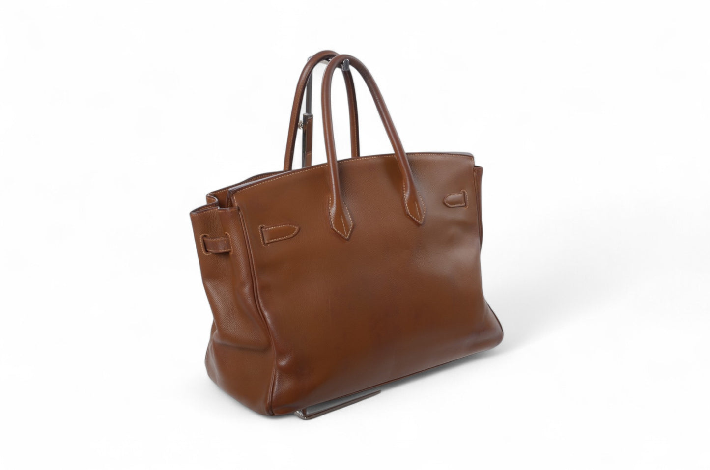 Hermès Birkin 35 Courchevel Gold Hardware Y stamp Brown Leather Handbag Vintage