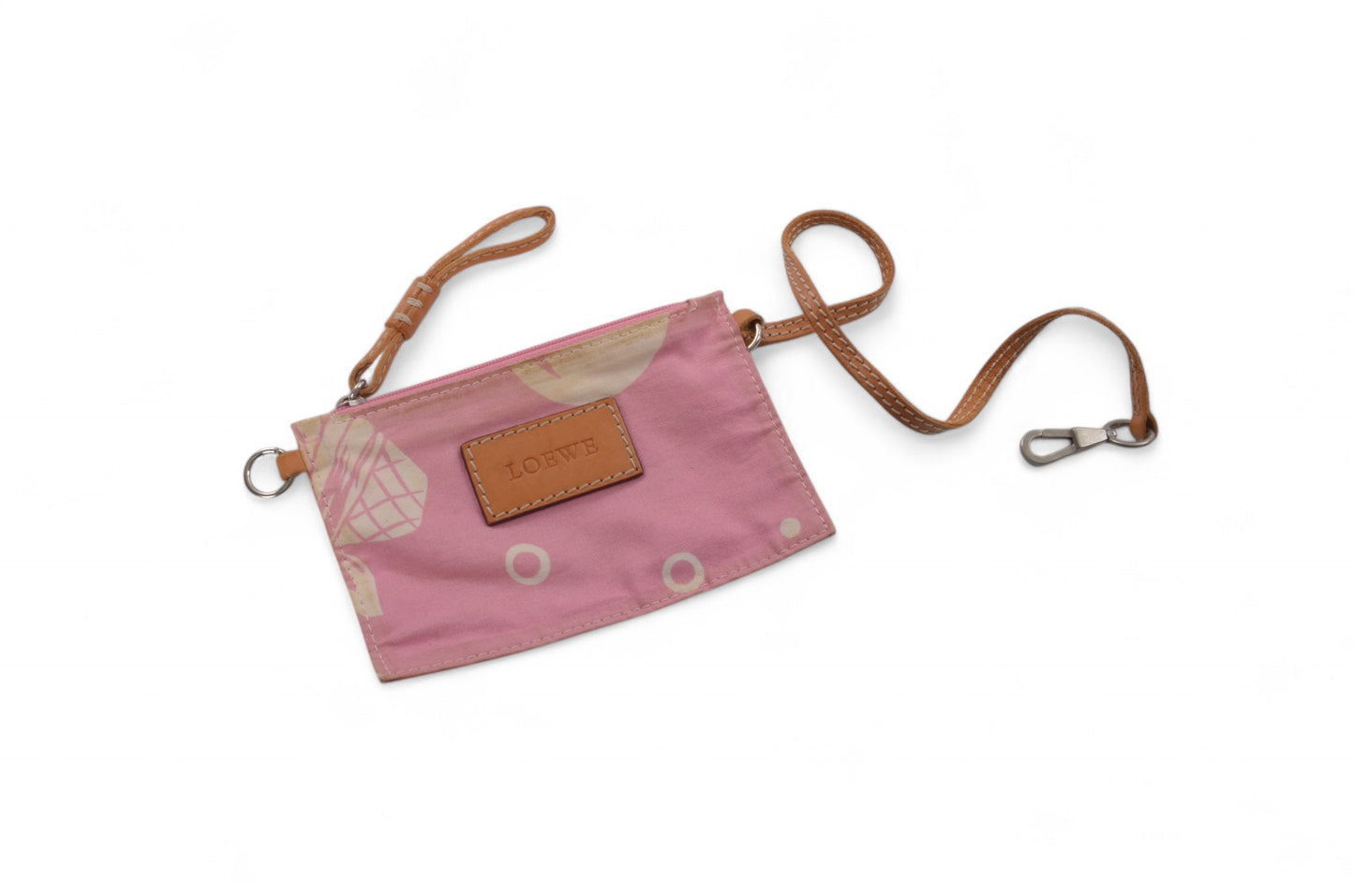 Loewe Raffia Anagram Leather Strawbag Bag Basket Handbag Brown Vintage Straw Beige