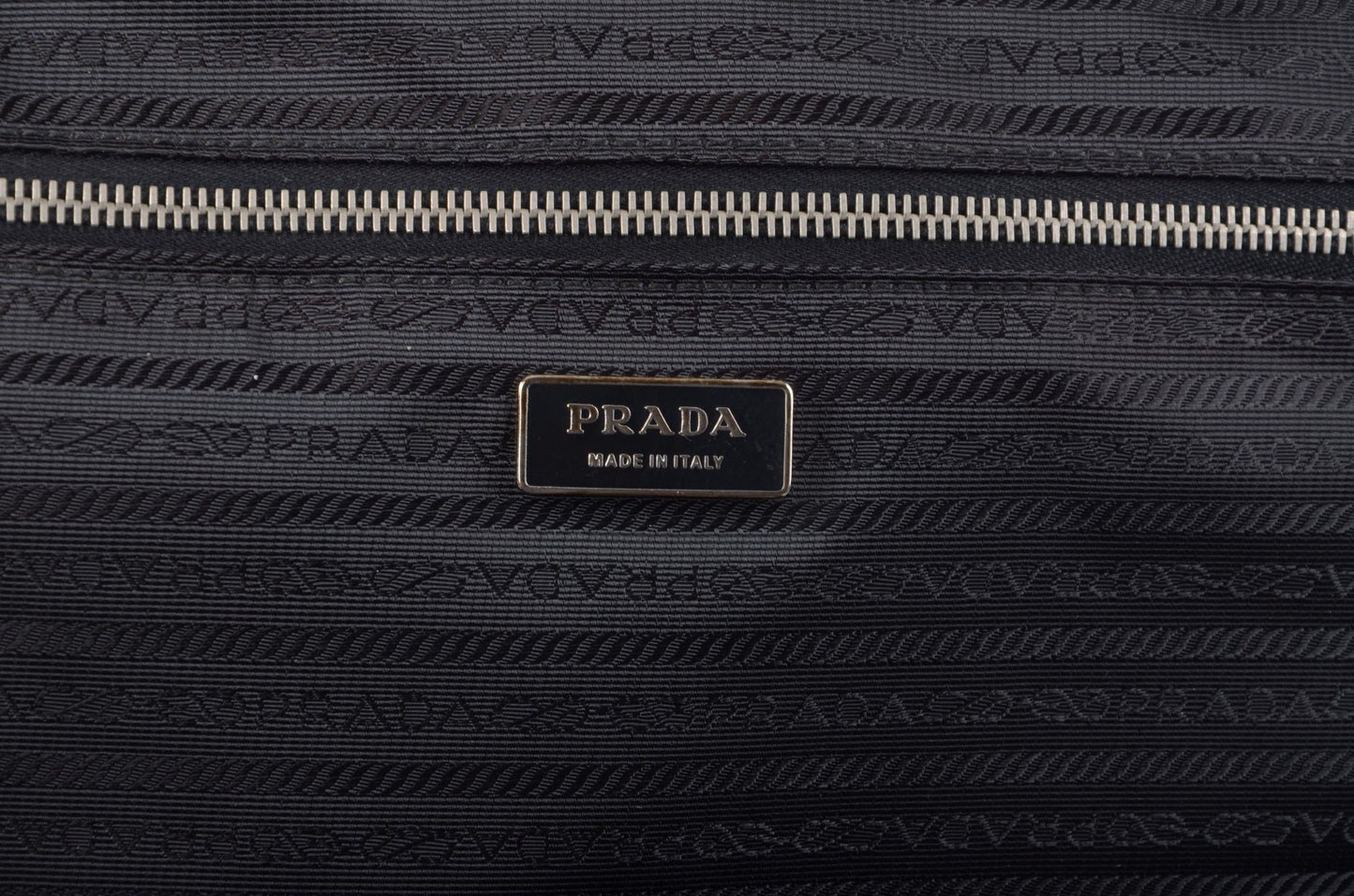 Prada Black Tessuto Nylon Leather Suitcase Rolling Travel Luggage Cabin Bag Trolley Vintage
