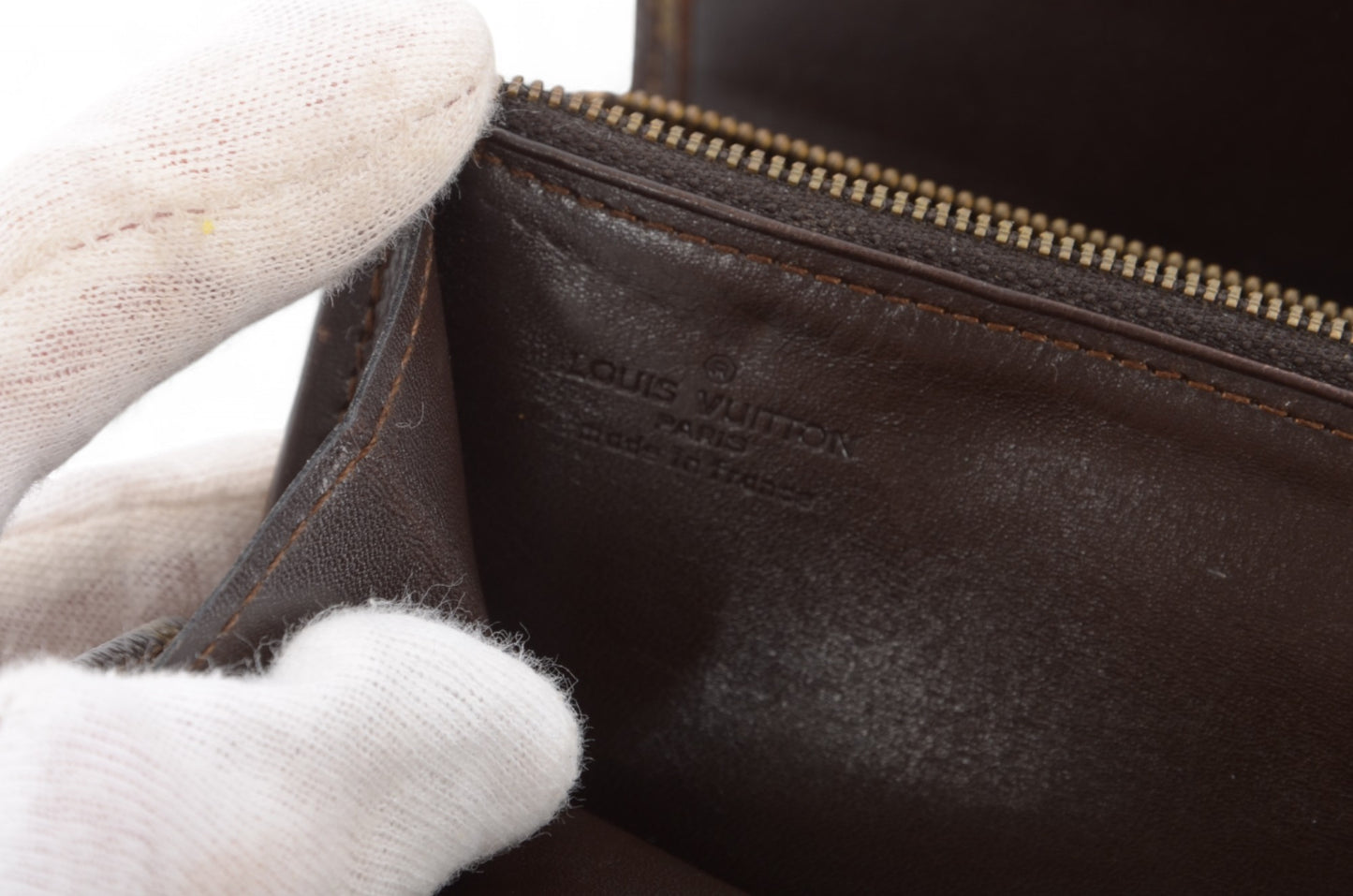 Louis Vuitton Pochette Porte-monnaie Credit Monogram Wallet Vintage Leather Canvas Brown Crossbody Bag