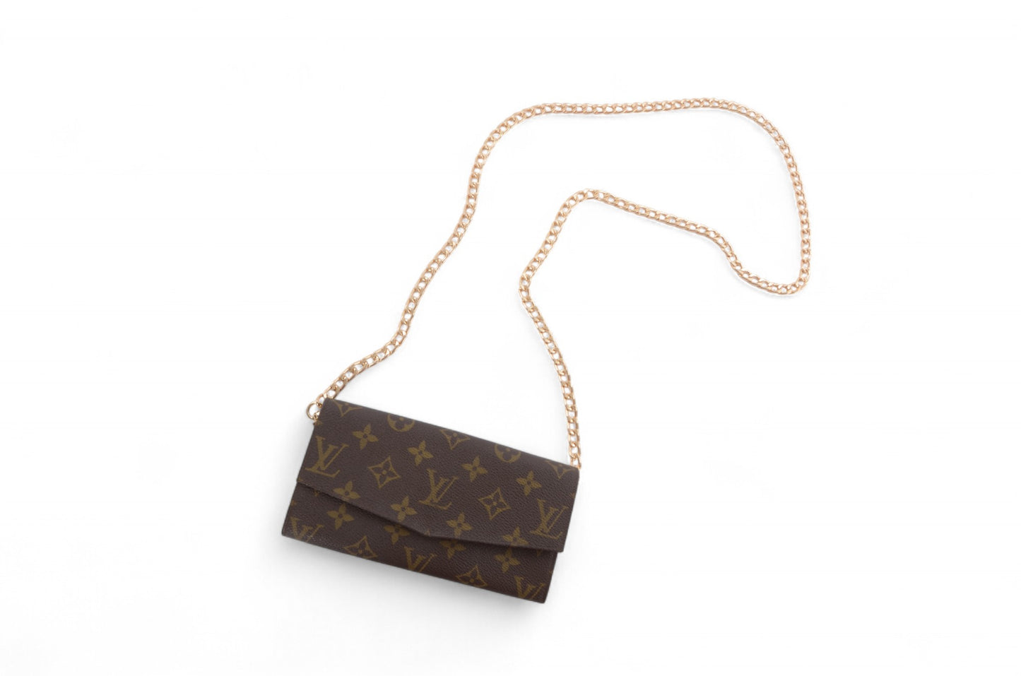 Louis Vuitton Pochette Porte-monnaie Credit Monogram Wallet Vintage Leather Canvas Brown Crossbody Bag