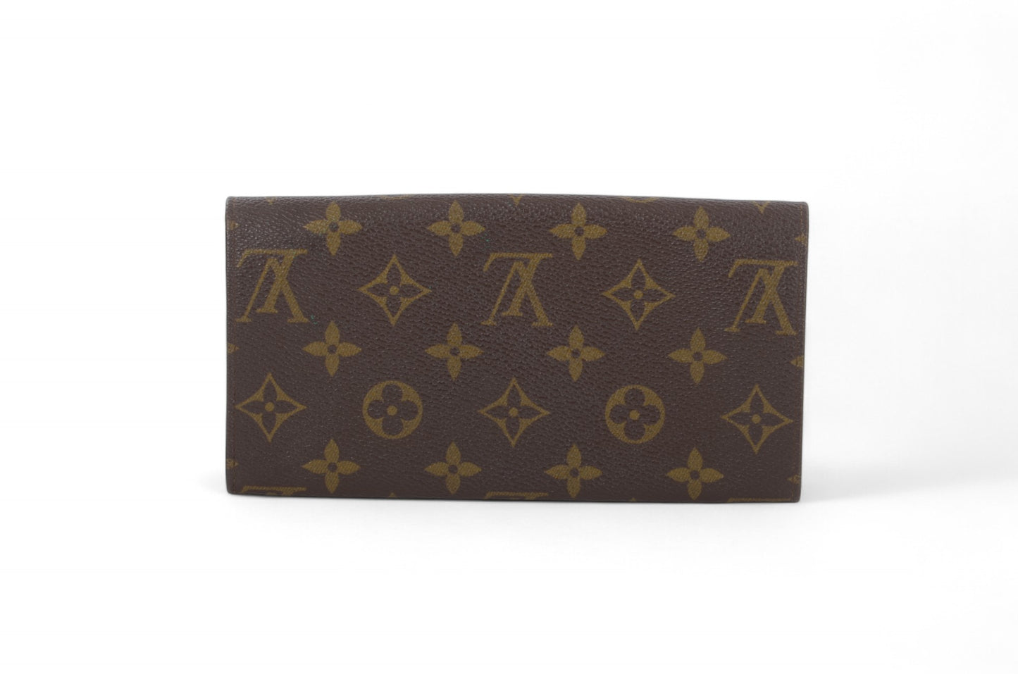 Louis Vuitton Pochette Porte-monnaie Credit Monogram Wallet Vintage Leather Canvas Brown Crossbody Bag