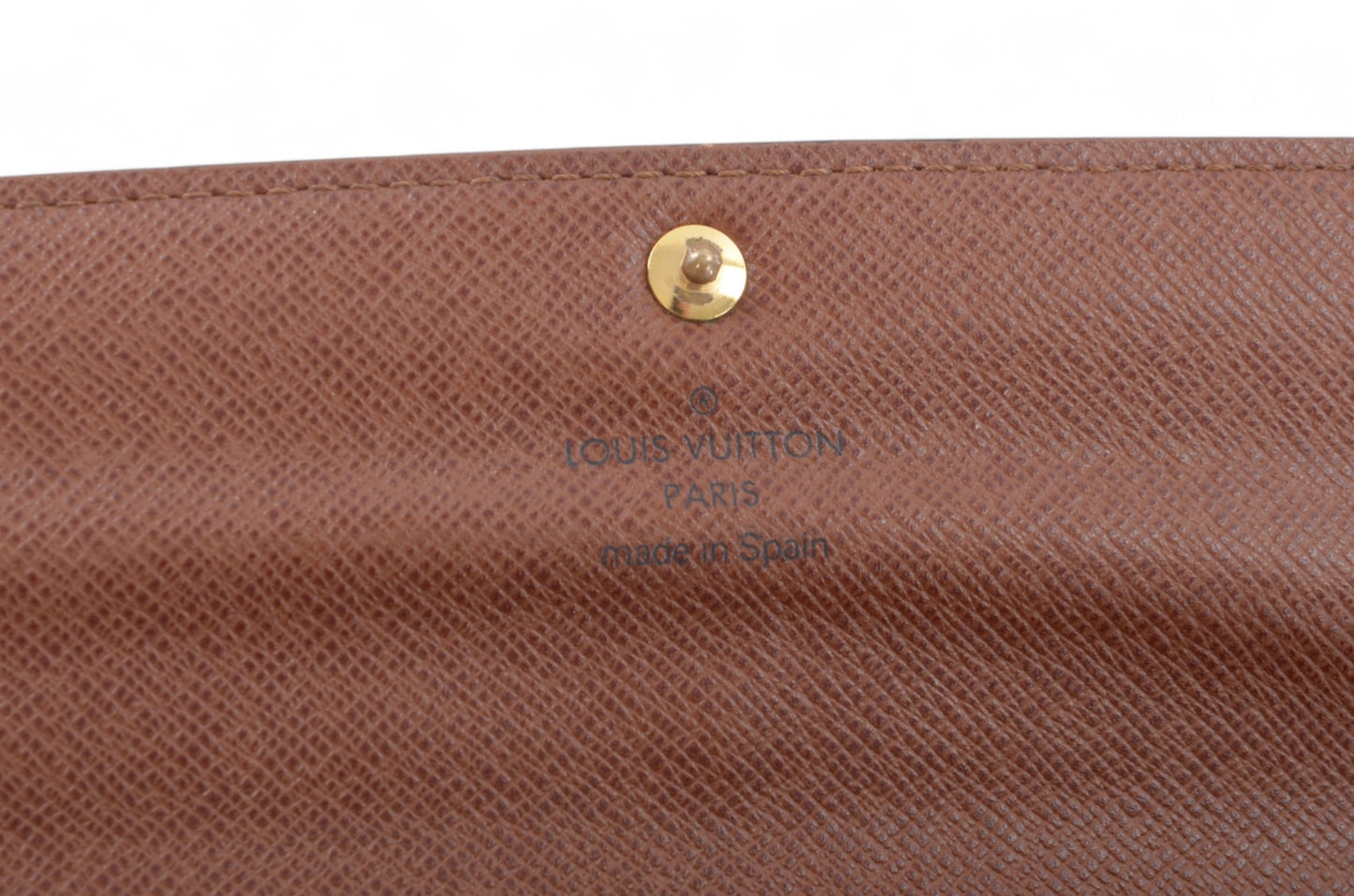Louis Vuitton Sarah Monogram Wallet Vintage Leather Canvas Brown Crossbody Bag