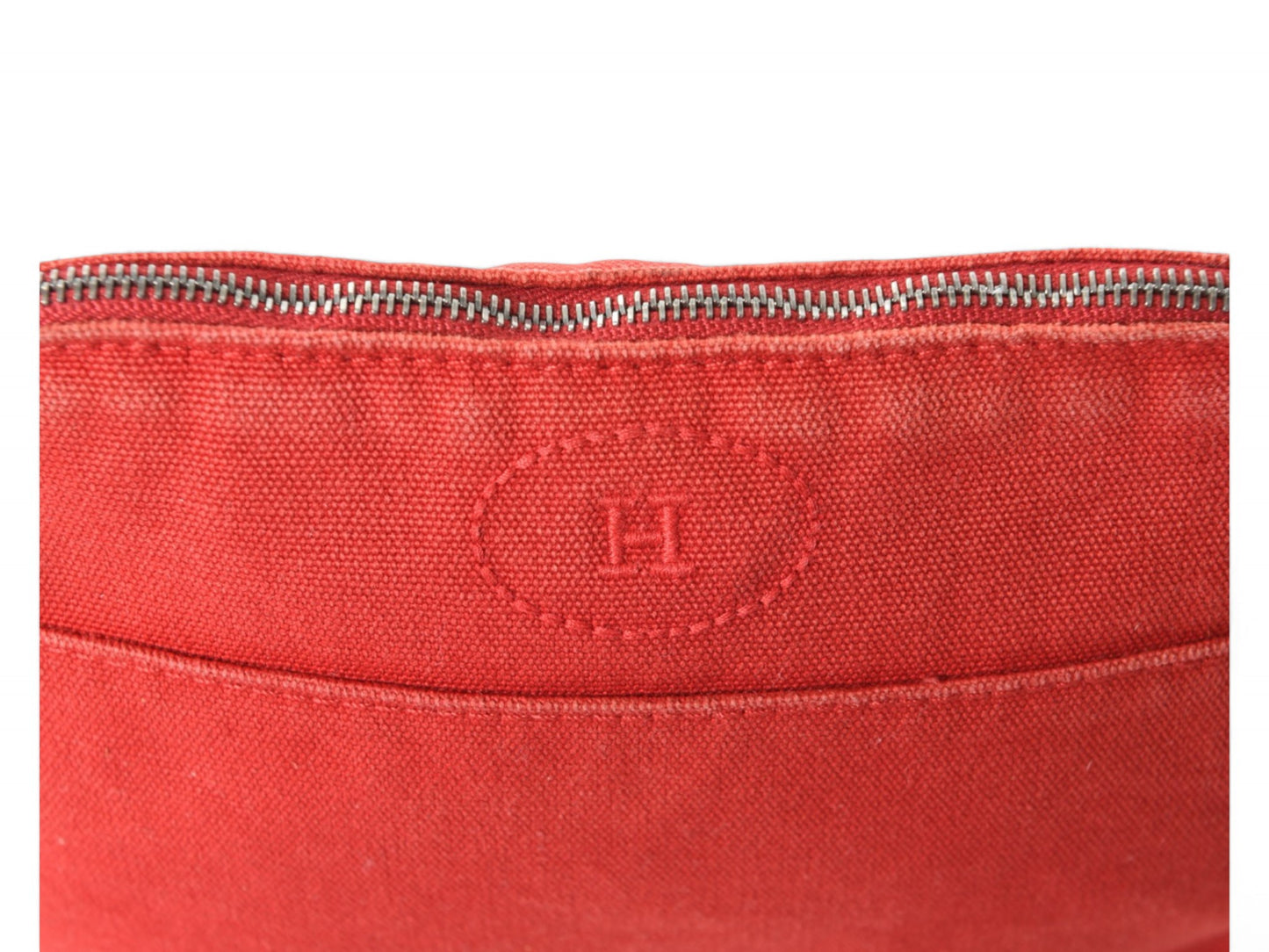 Hermès Bolide Mini Case Pouch Toiletry Make Up Bag 100% cotton Red