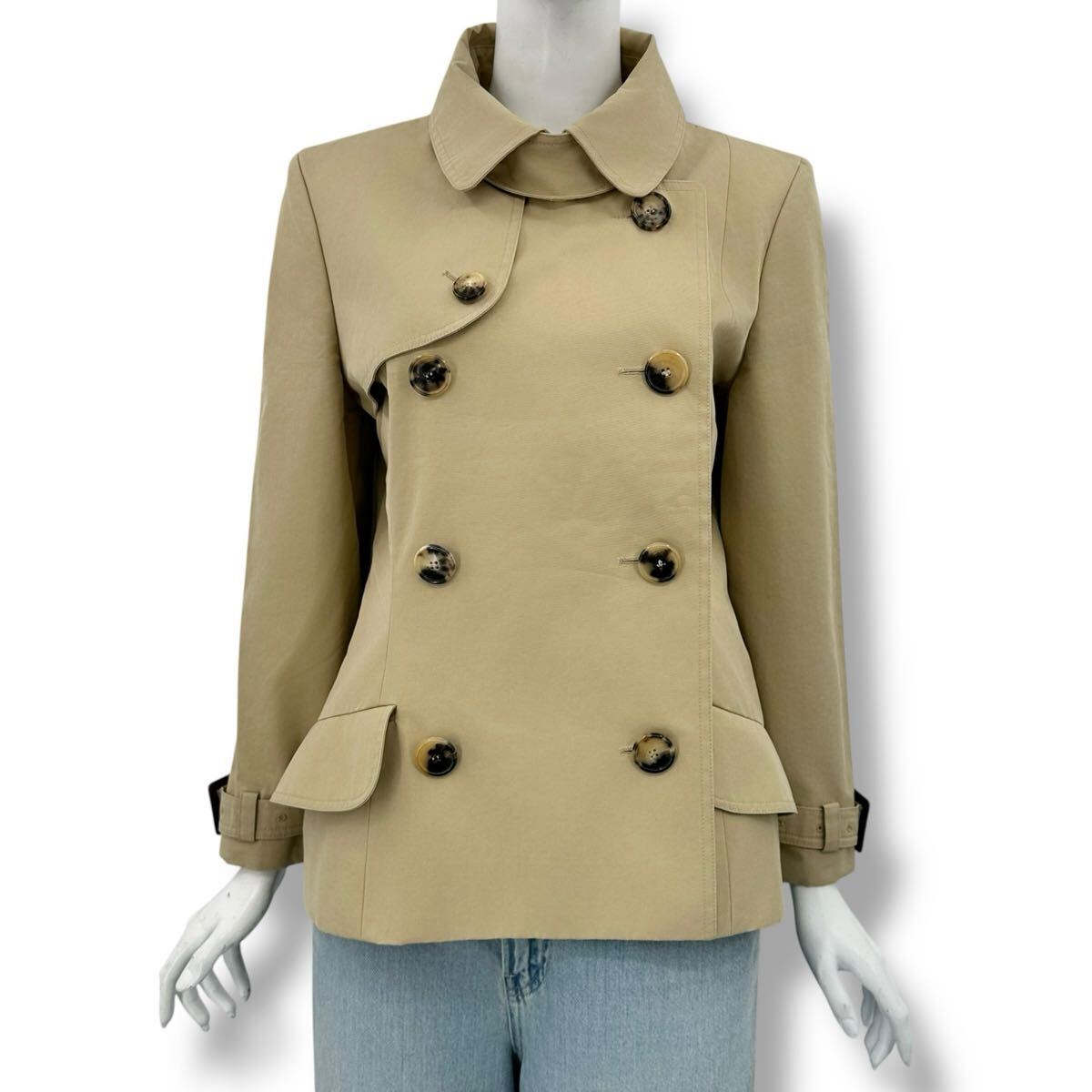 Christian Dior Jacket Trench Trenchcoat Beige Size 36 Small Designer Classic Vintage