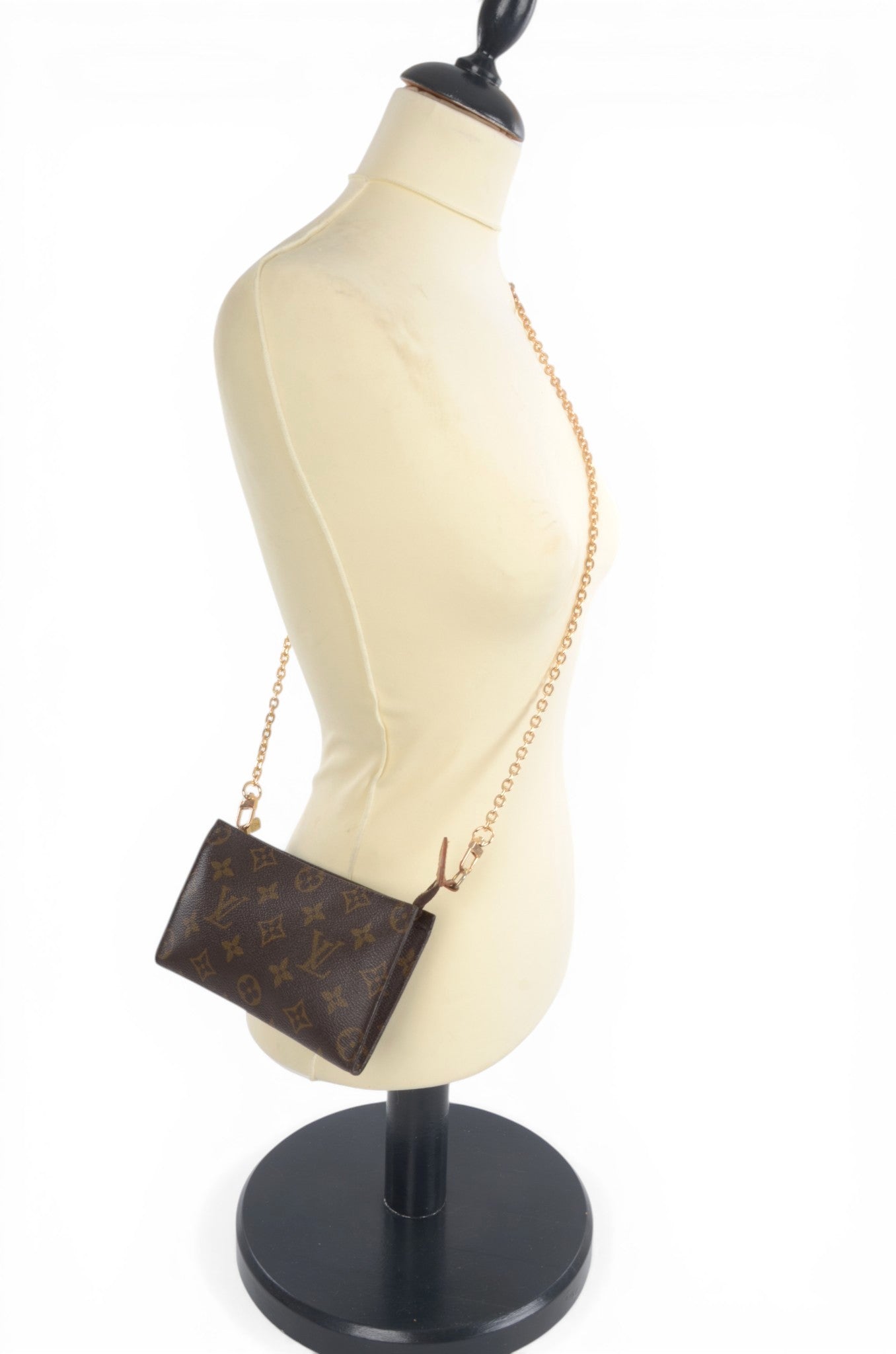 Louis Vuitton Pochette Toilette 17 Pouch Clutch Makeup Toilet Bag Monogram Vintage Crossbody Designer Classic