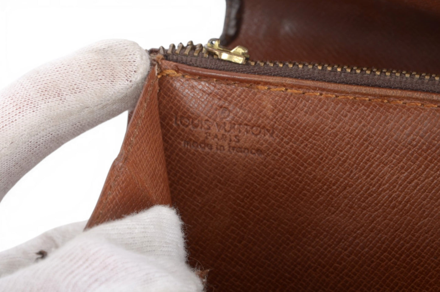 Louis Vuitton Pochette Porte-monnaie Credit Monogram Wallet Vintage Leather Canvas Brown Crossbody Bag Designer Classic Authentic