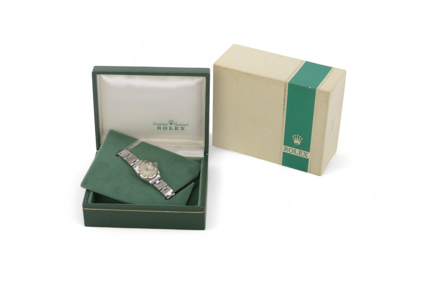 Rolex Oyster Perpetual AT Vintage Watch automatic winding 156951 Silver Dial Ladies Watch Wristwatch