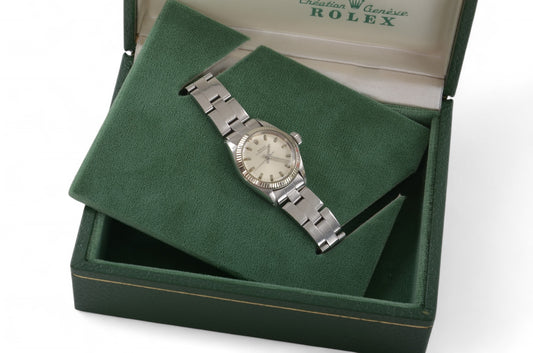 Rolex Oyster Perpetual AT Vintage Watch automatic winding 156951 Silver Dial Ladies Watch Wristwatch