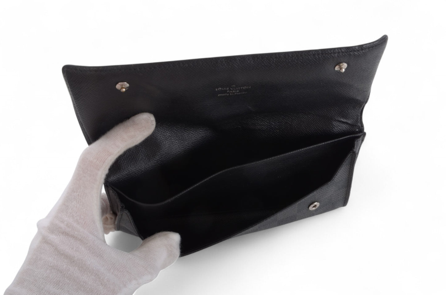 Louis Vuitton Damier Graphite Canvas Leather Wallet Cardholder Designer Classic