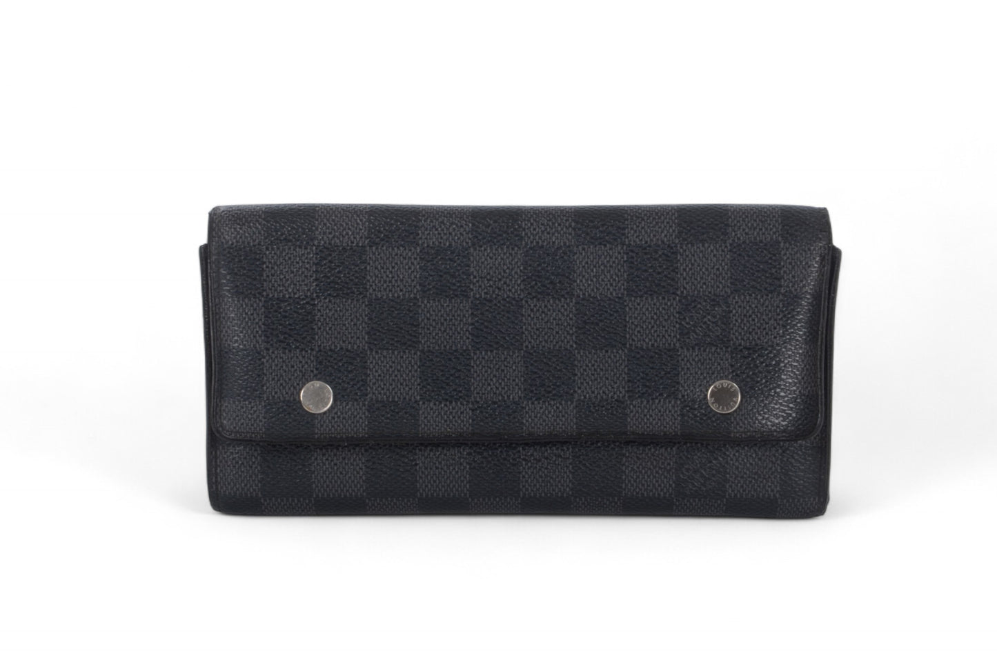 Louis Vuitton Damier Graphite Canvas Leather Wallet Cardholder Designer Classic