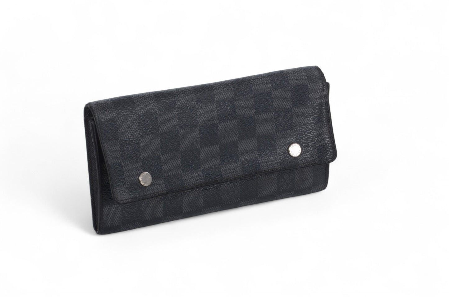 Louis Vuitton Damier Graphite Canvas Leather Wallet Cardholder Designer Classic